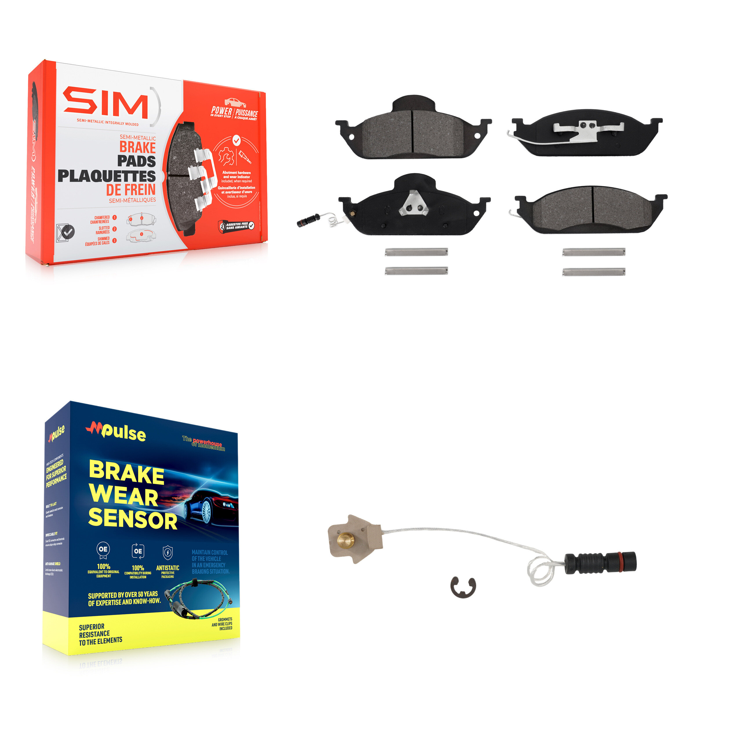 SIM - KSW-100371 - Front Disc Brake Pad Kits