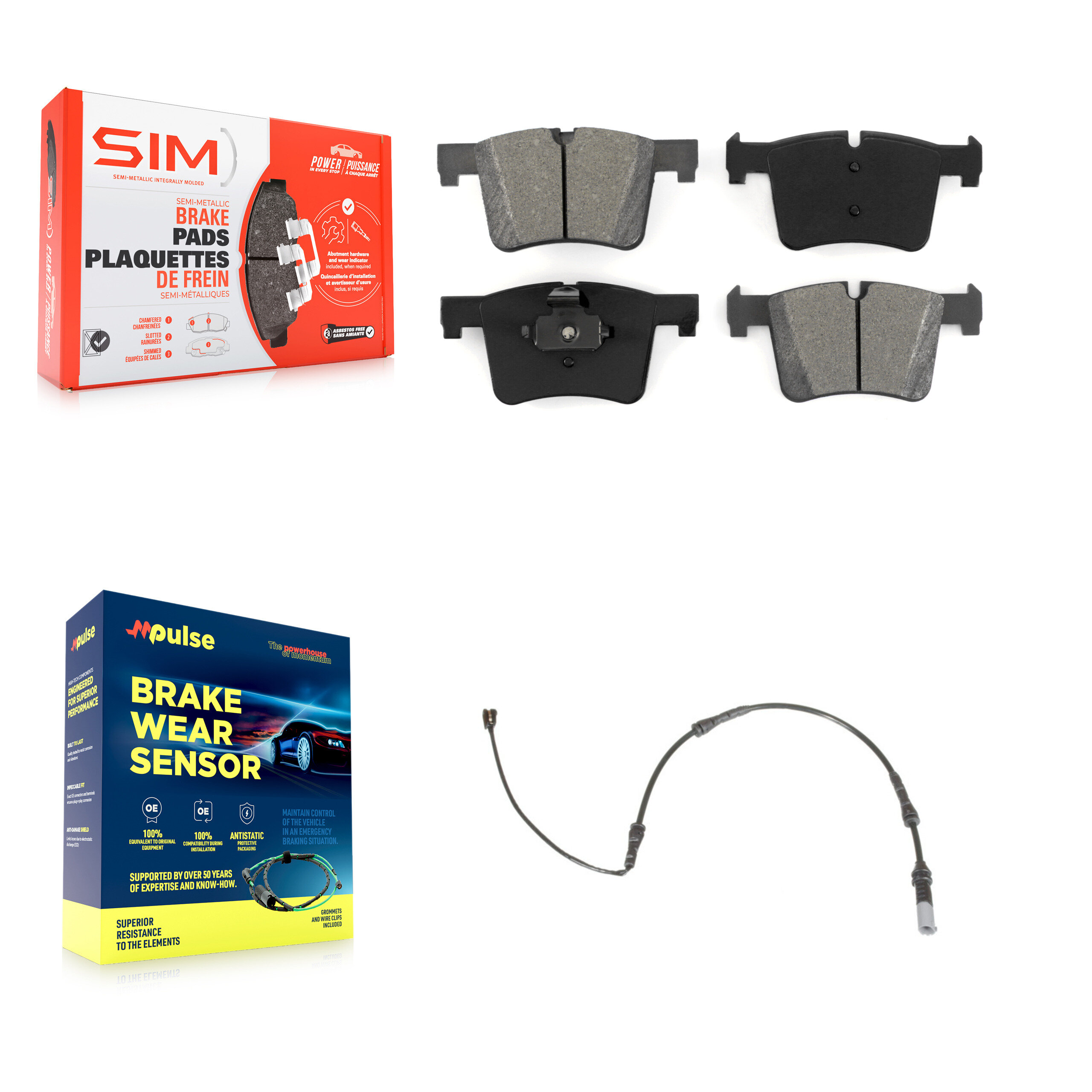 SIM - KSW-100380 - Front Disc Brake Pad Kits