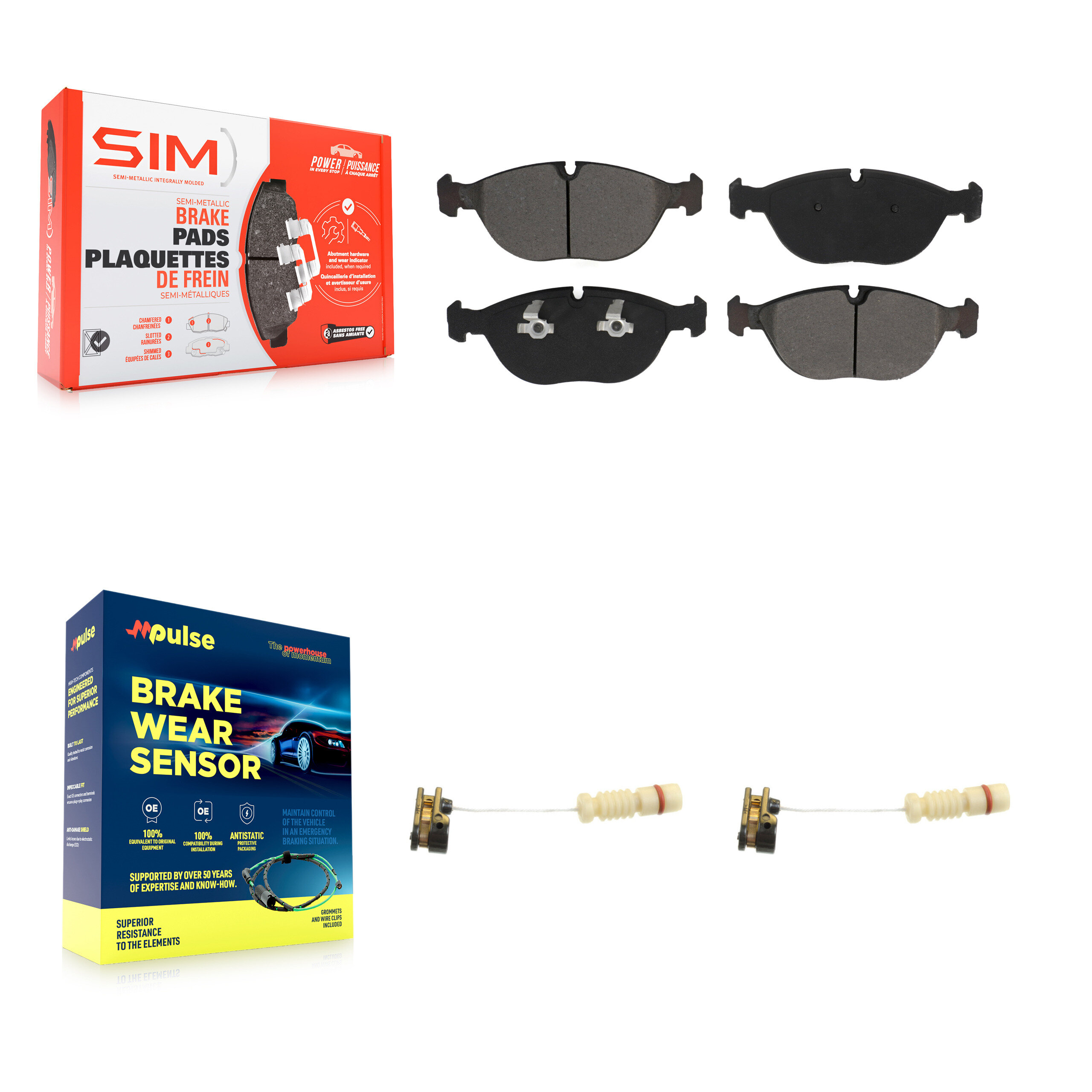 SIM - KSW-100390 - Front Disc Brake Pad Kits