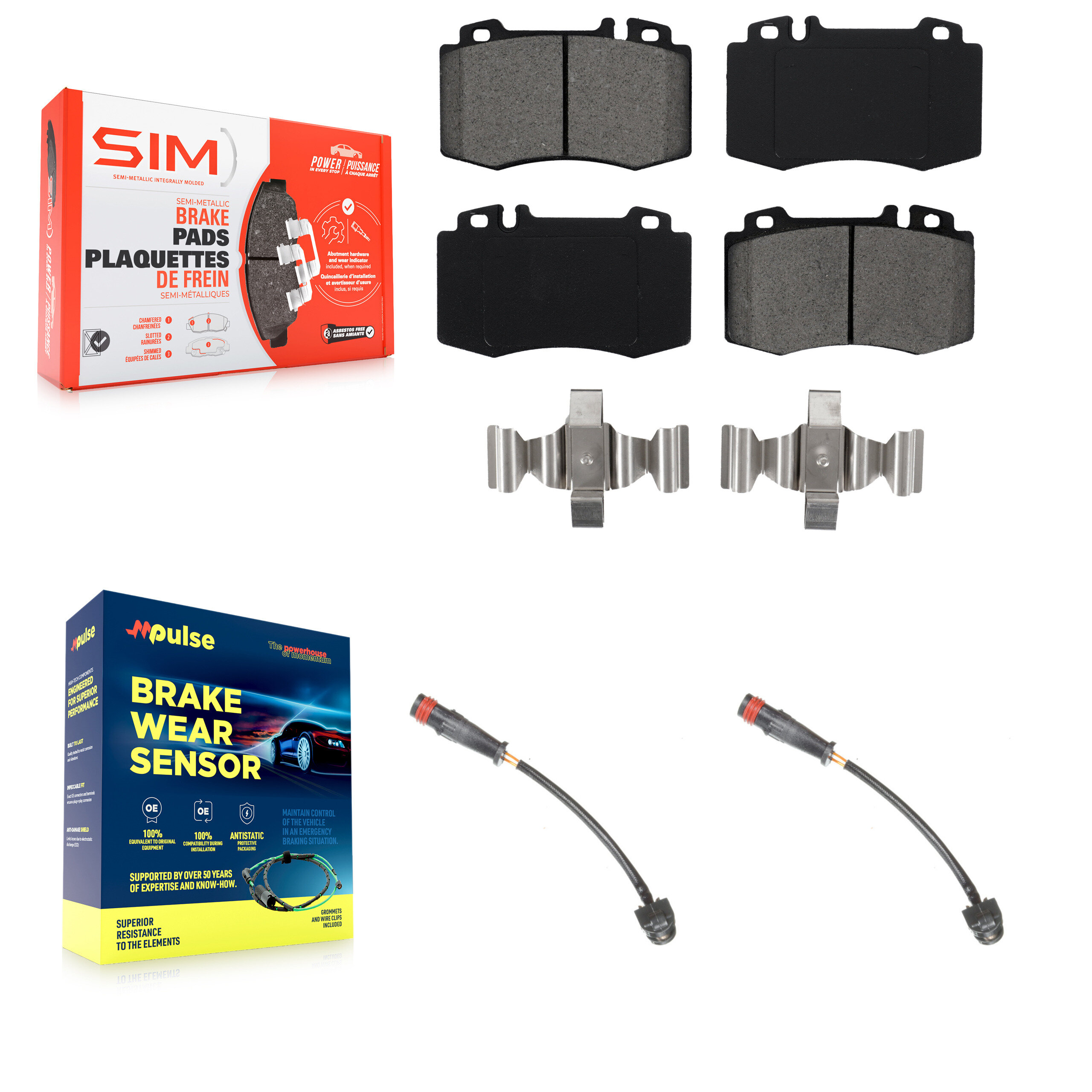SIM - KSW-100421 - Front Disc Brake Pad Kits