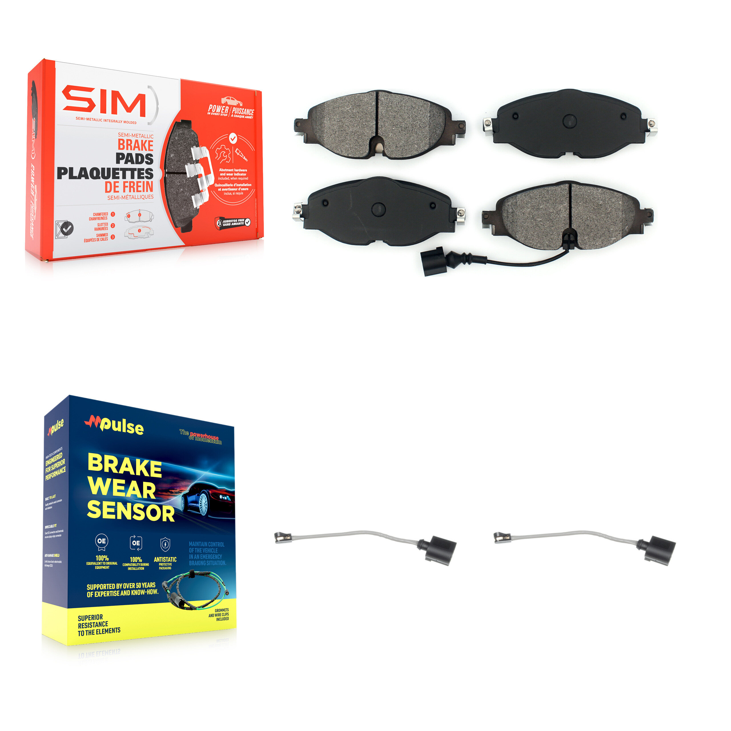 SIM - KSW-100426 - Front Disc Brake Pad Kits