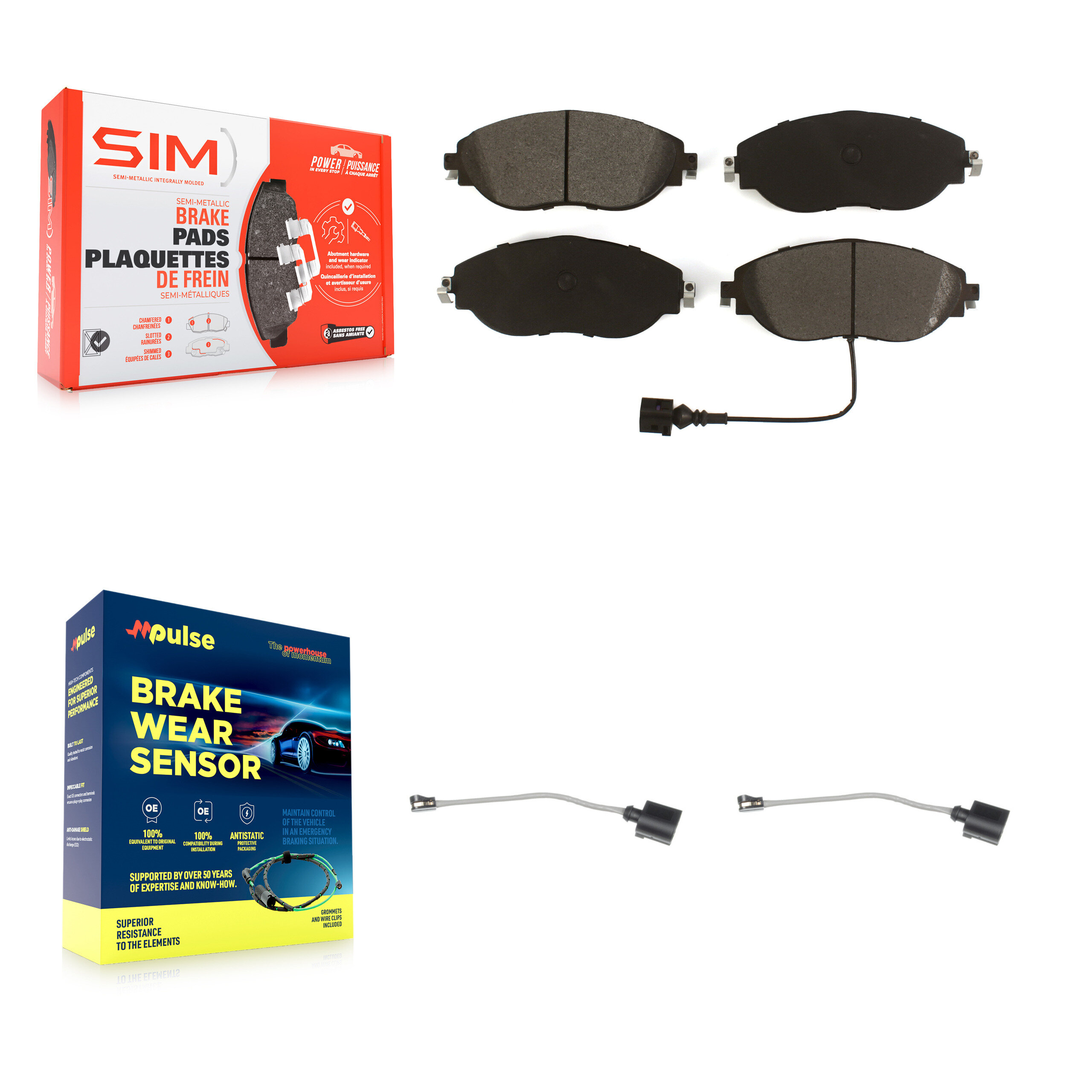 SIM - KSW-100427 - Front Disc Brake Pad Kits