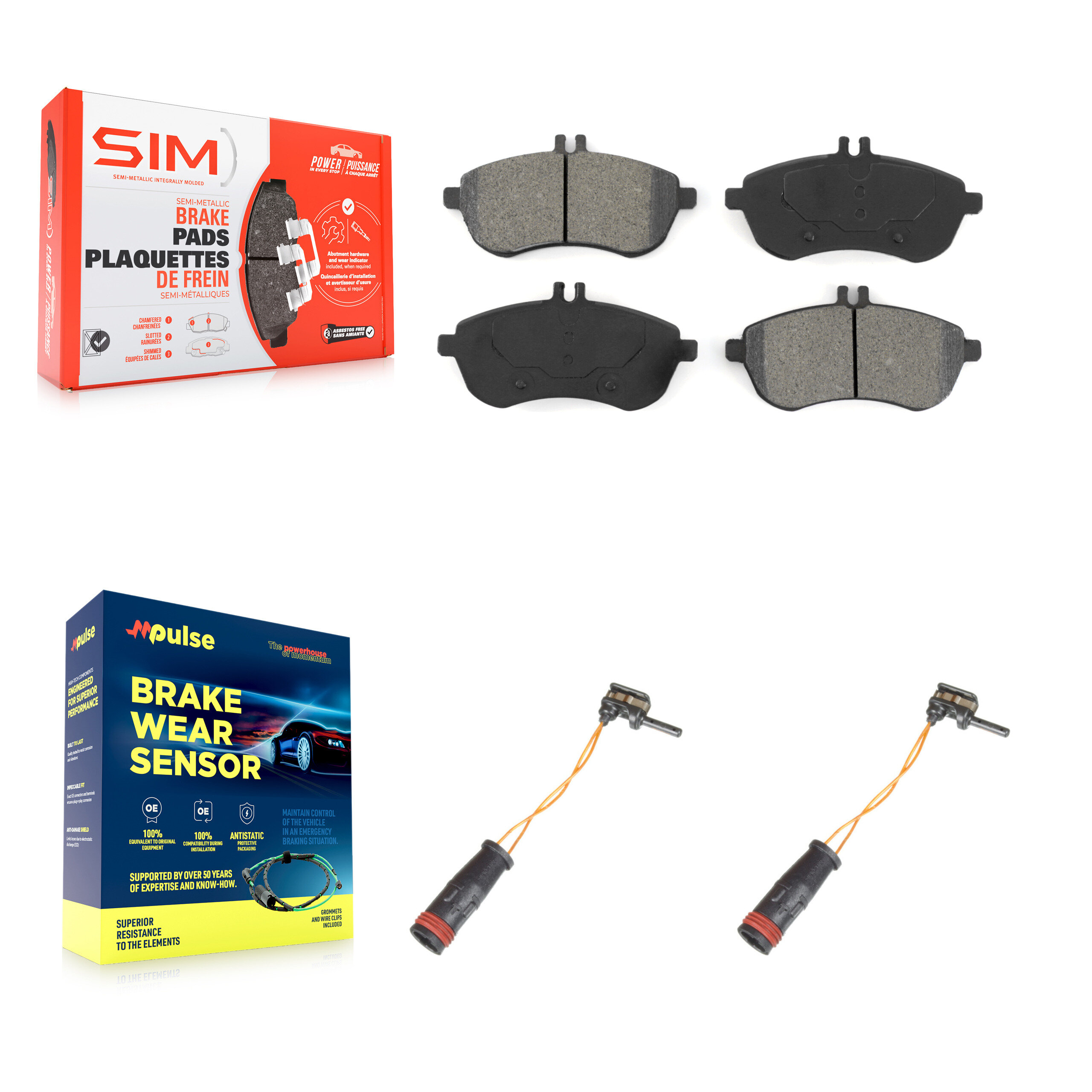 SIM - KSW-100451 - Front Disc Brake Pad Kits