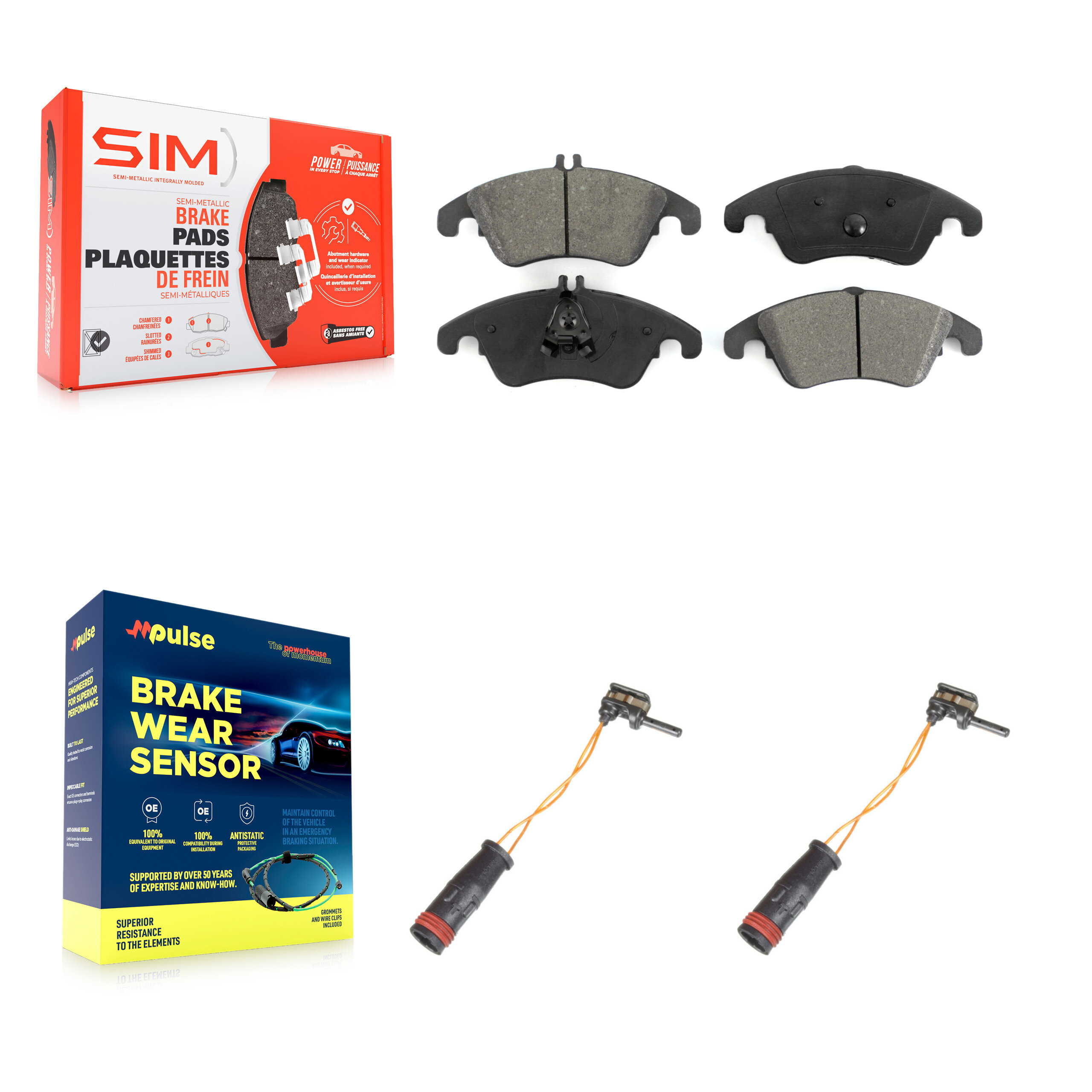 SIM - KSW-100452 - Front Disc Brake Pad Kits