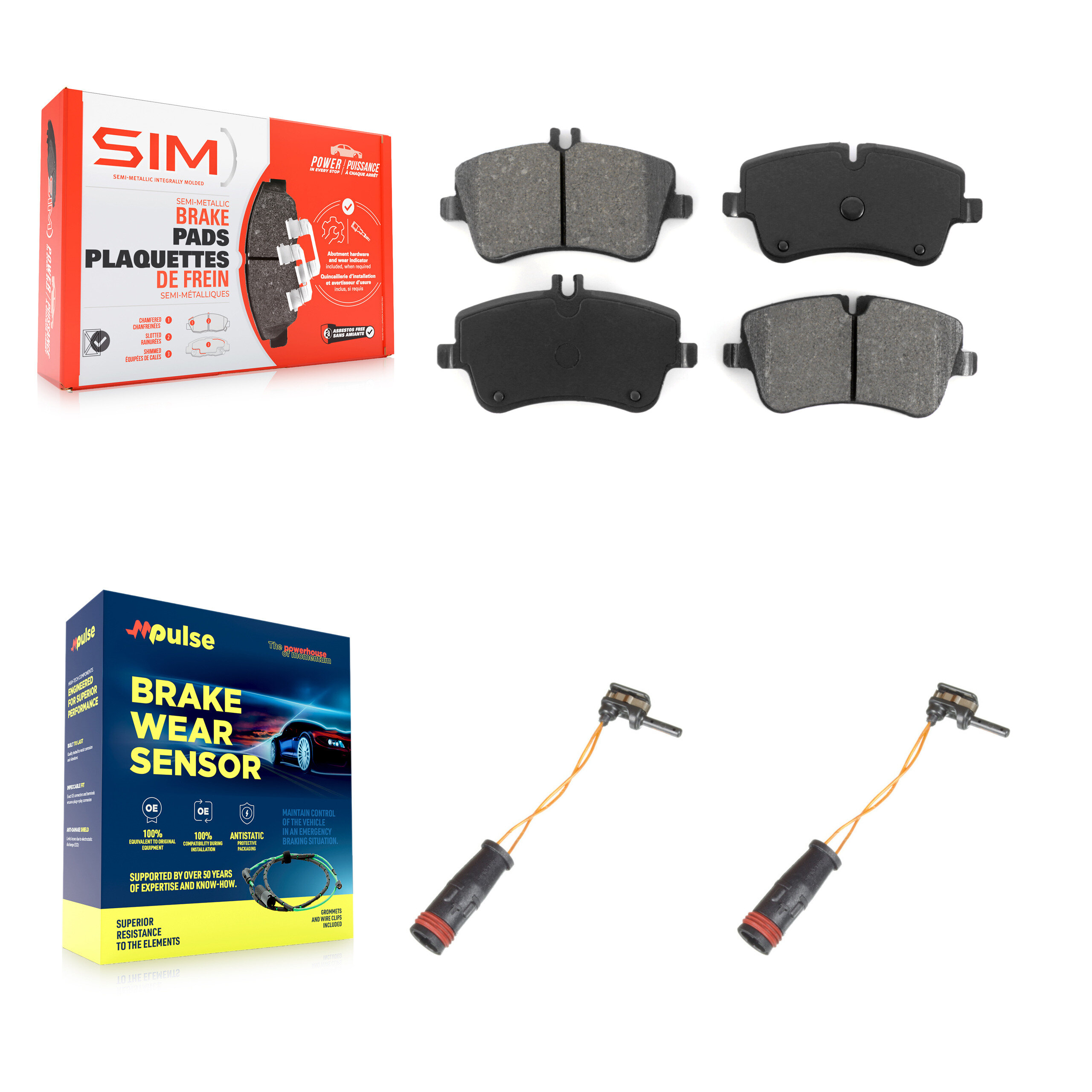 SIM - KSW-100454 - Front Disc Brake Pad Kits