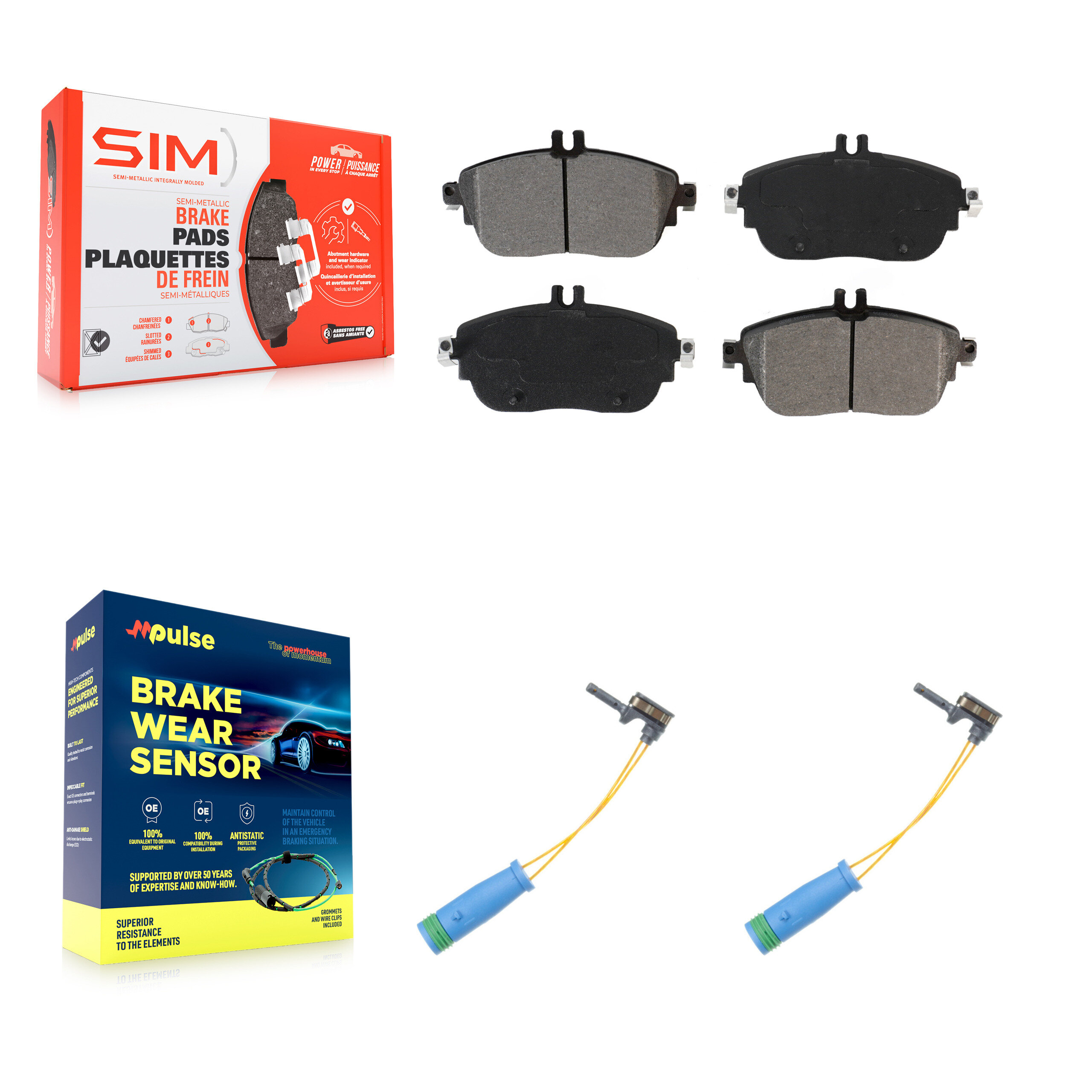 SIM - KSW-100472 - Front Disc Brake Pad Kits