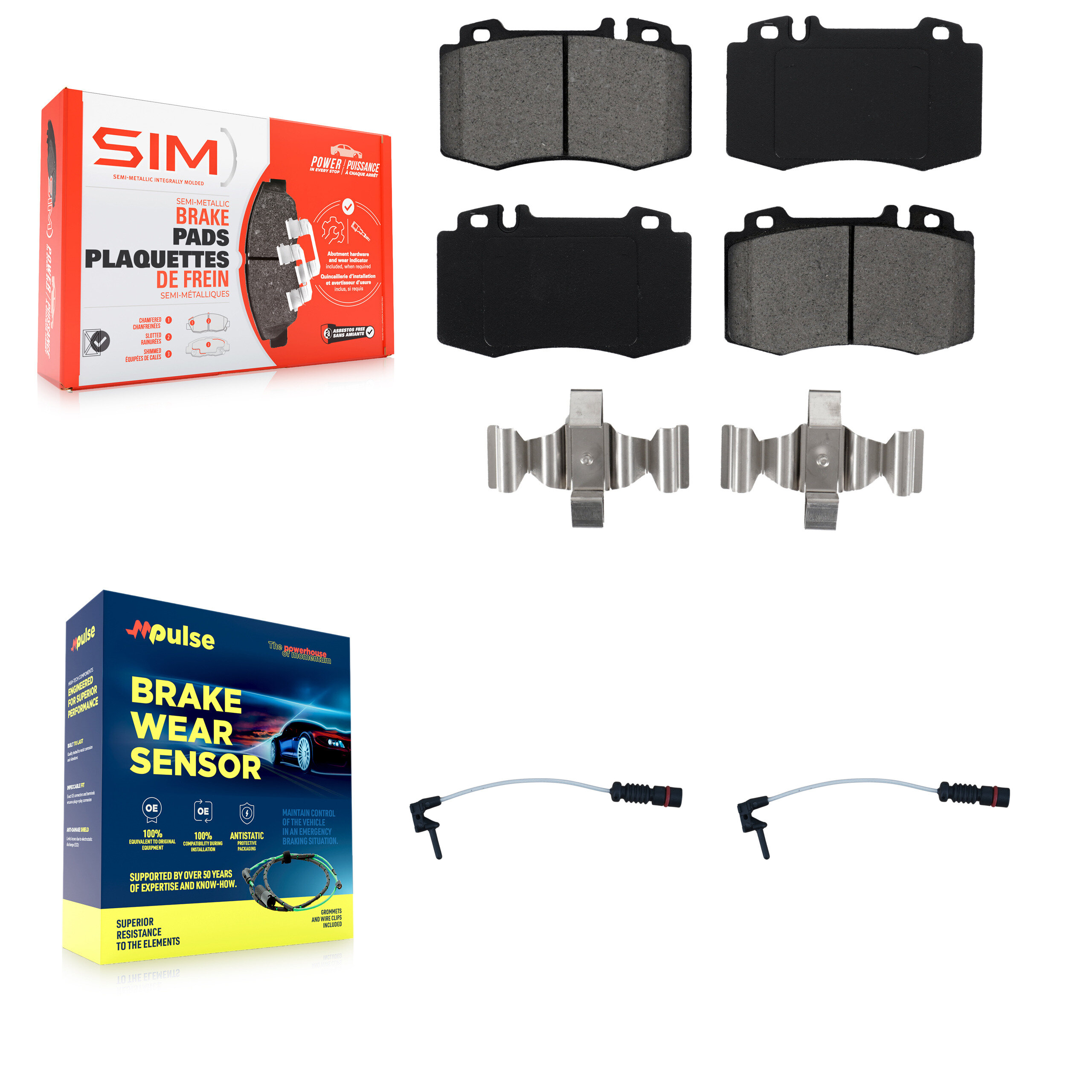 SIM - KSW-100480 - Front Disc Brake Pad Kits