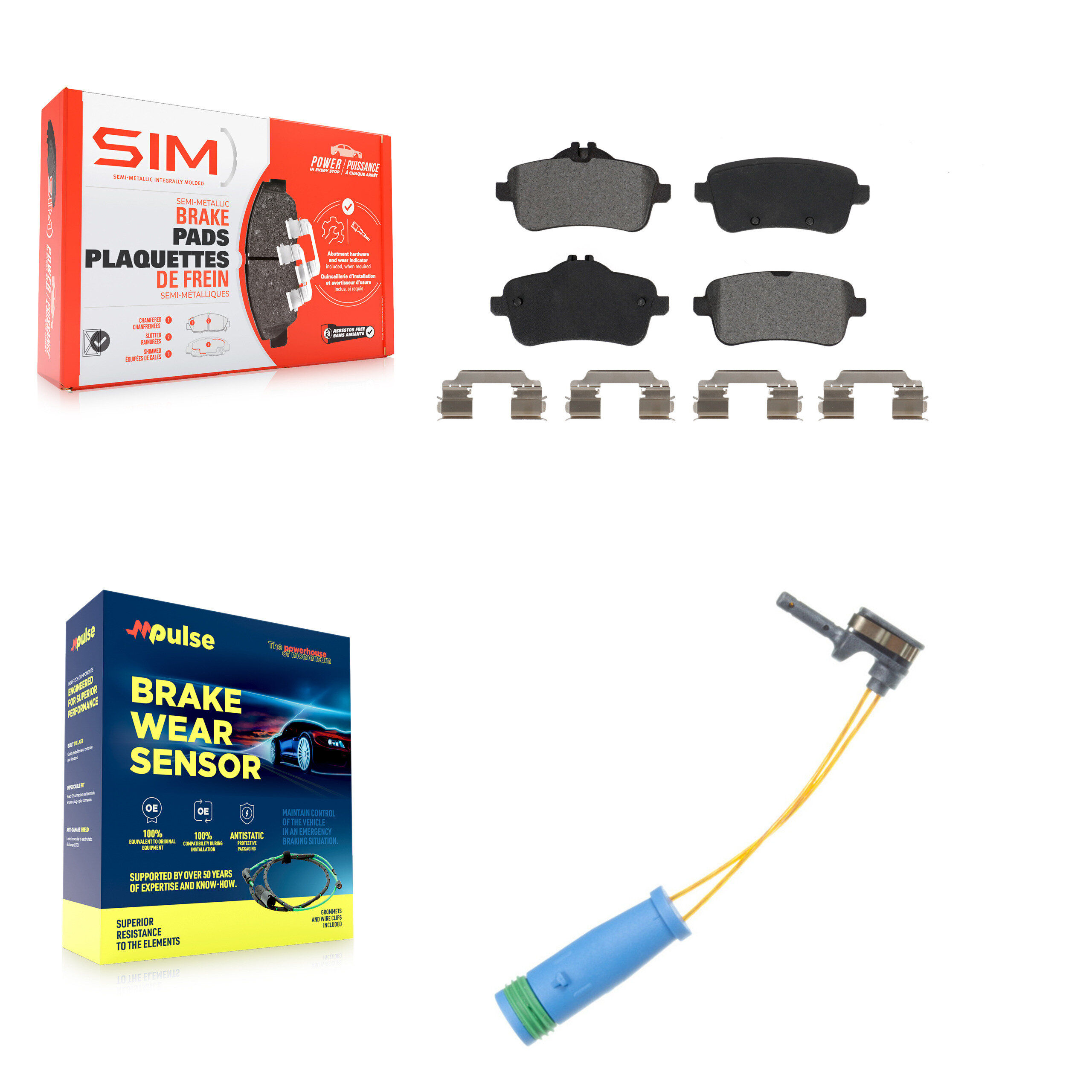 SIM - KSW-100493 - Rear Disc Brake Pad Kits