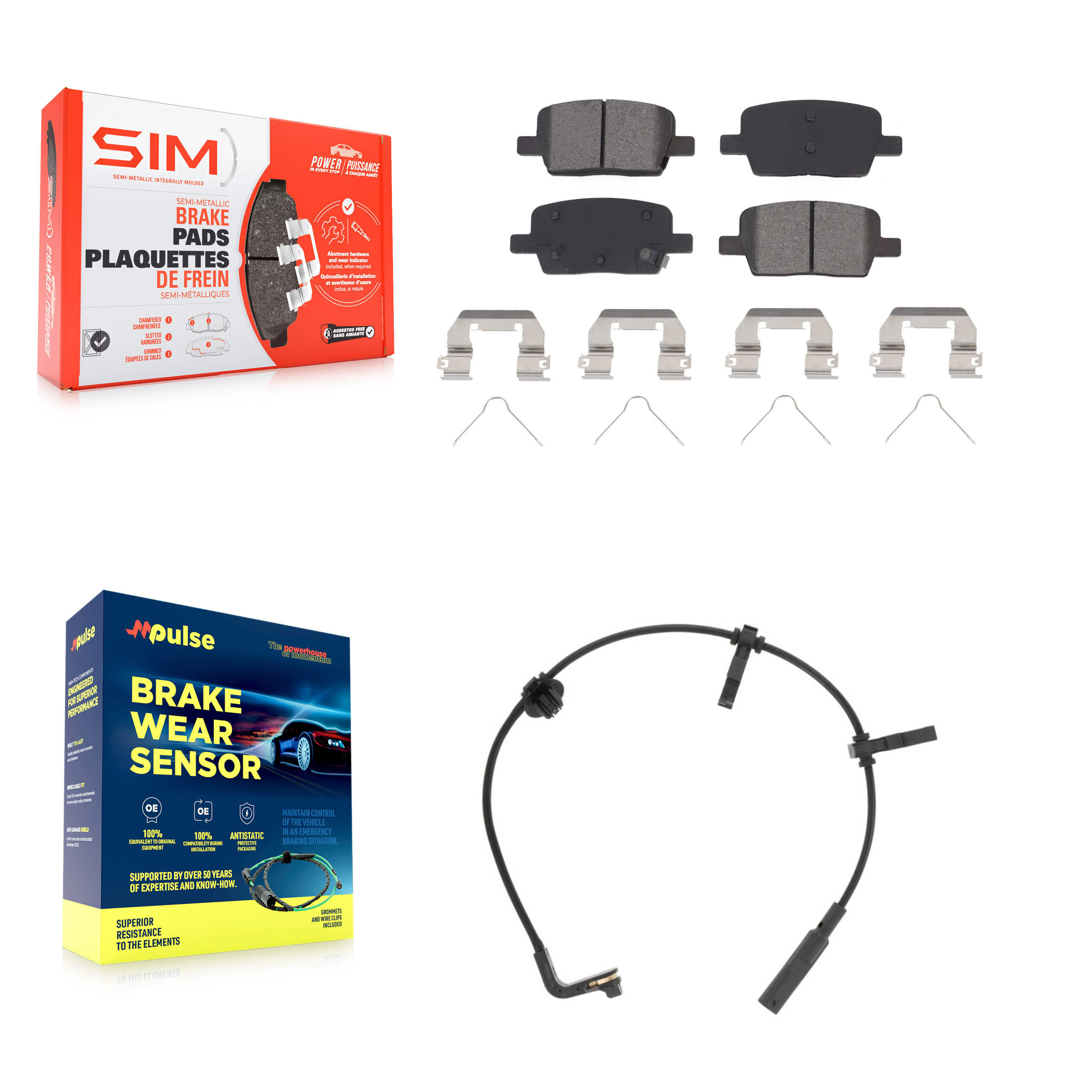 SIM - KSW-100494 - Rear Disc Brake Pad Kits
