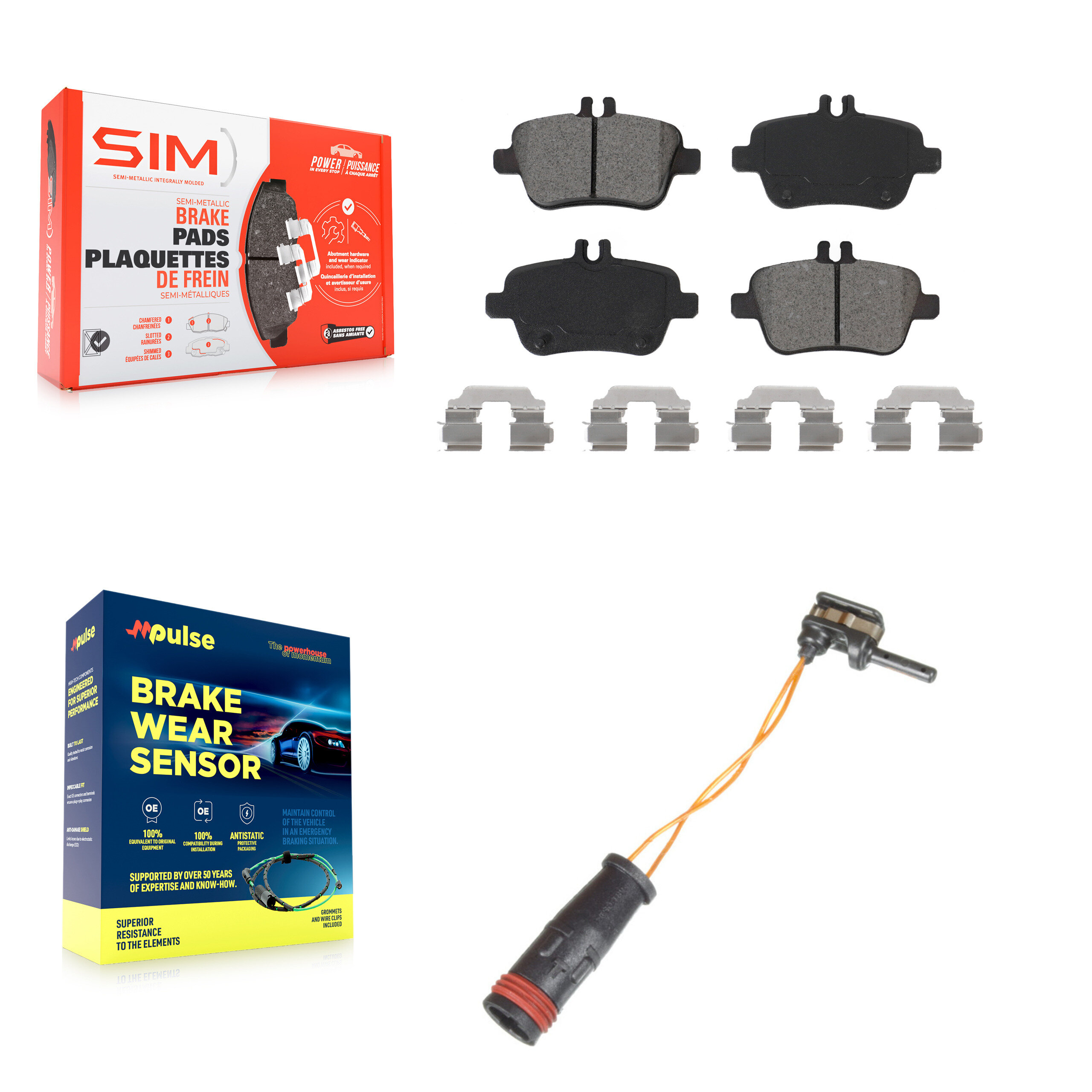 SIM KSW-100495 Disc Brake Pad for 2012-2016 Mercedes-Benz SLK350 - Rear