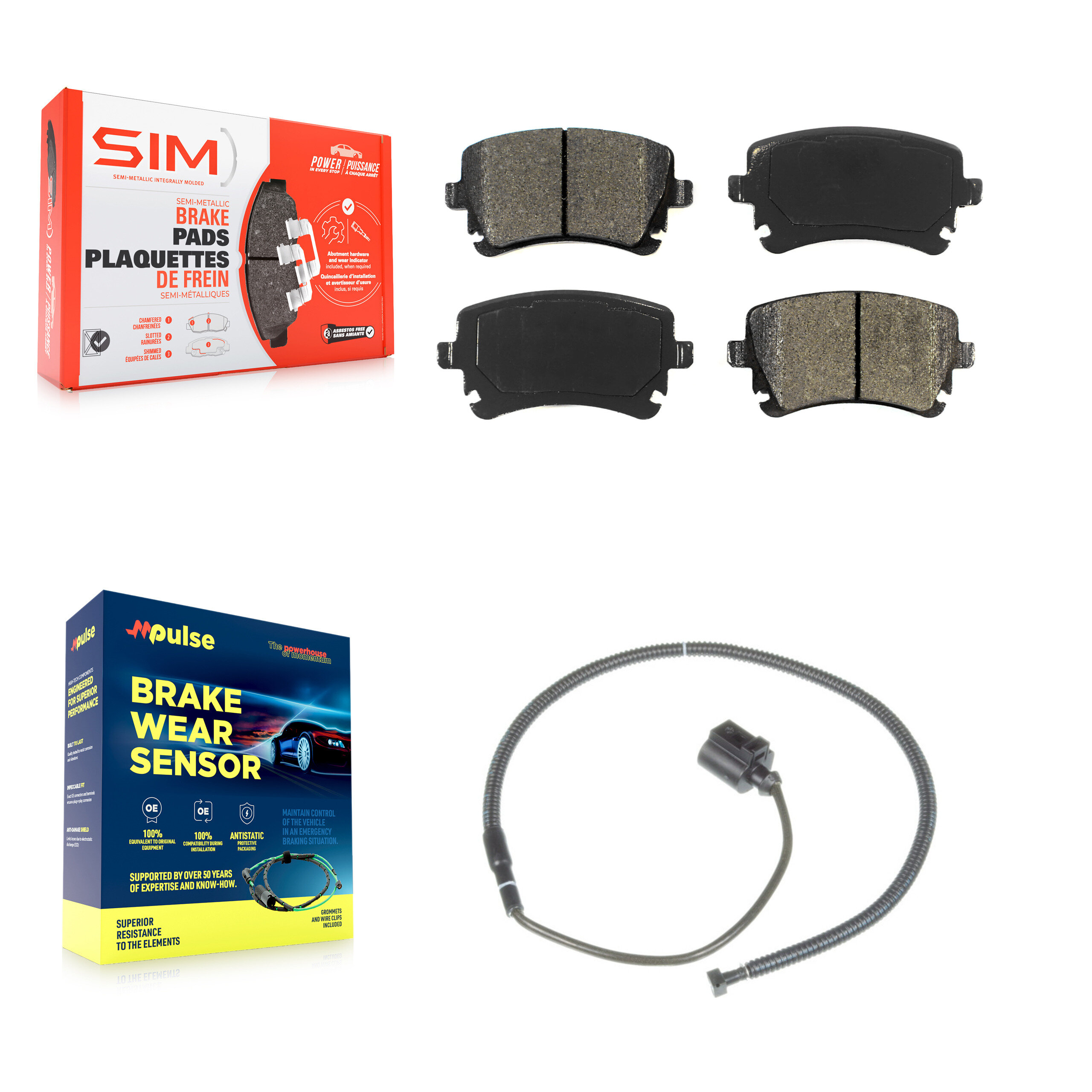 SIM - KSW-100503 - Rear Disc Brake Pad Kits
