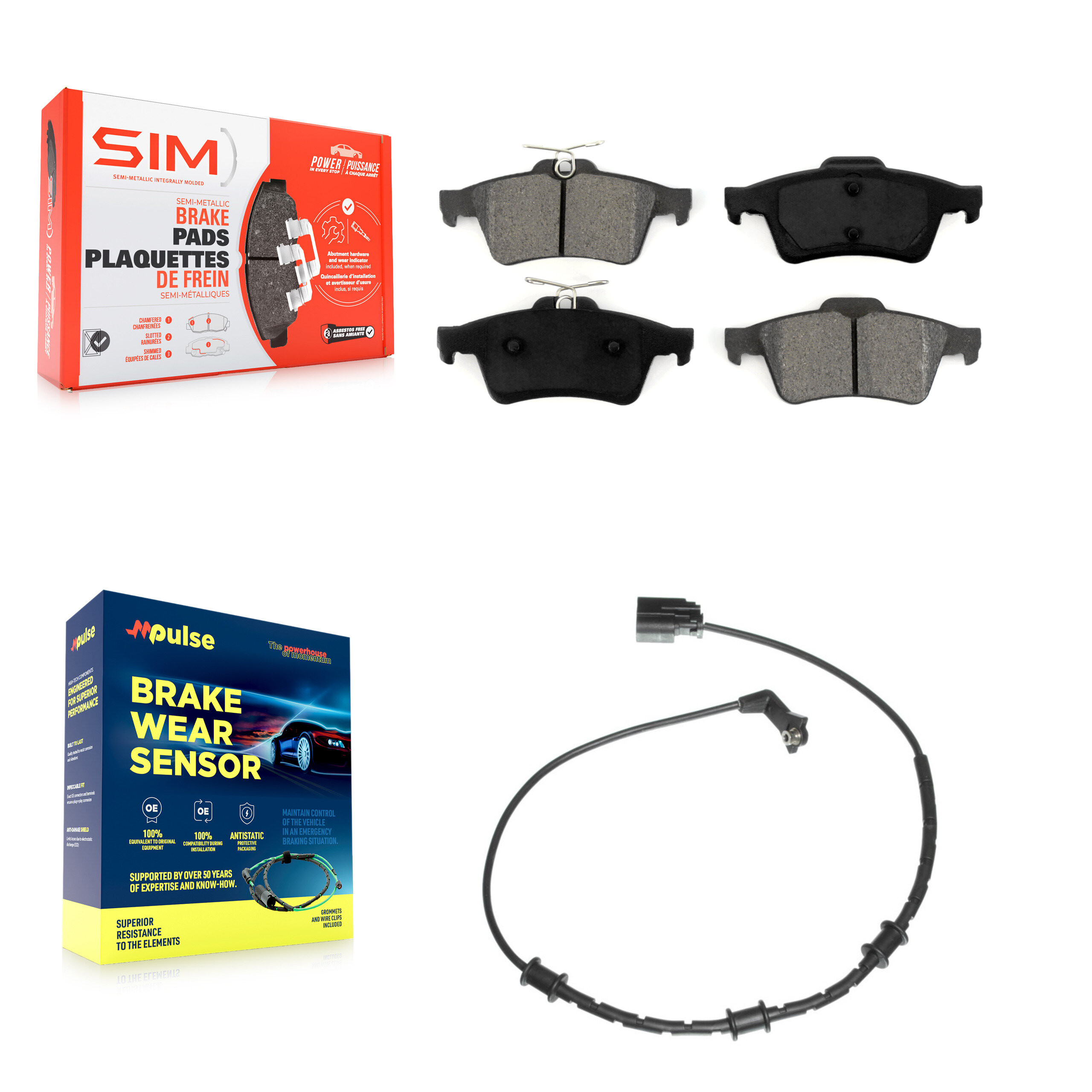 SIM - KSW-100507 - Rear Disc Brake Pad Kits