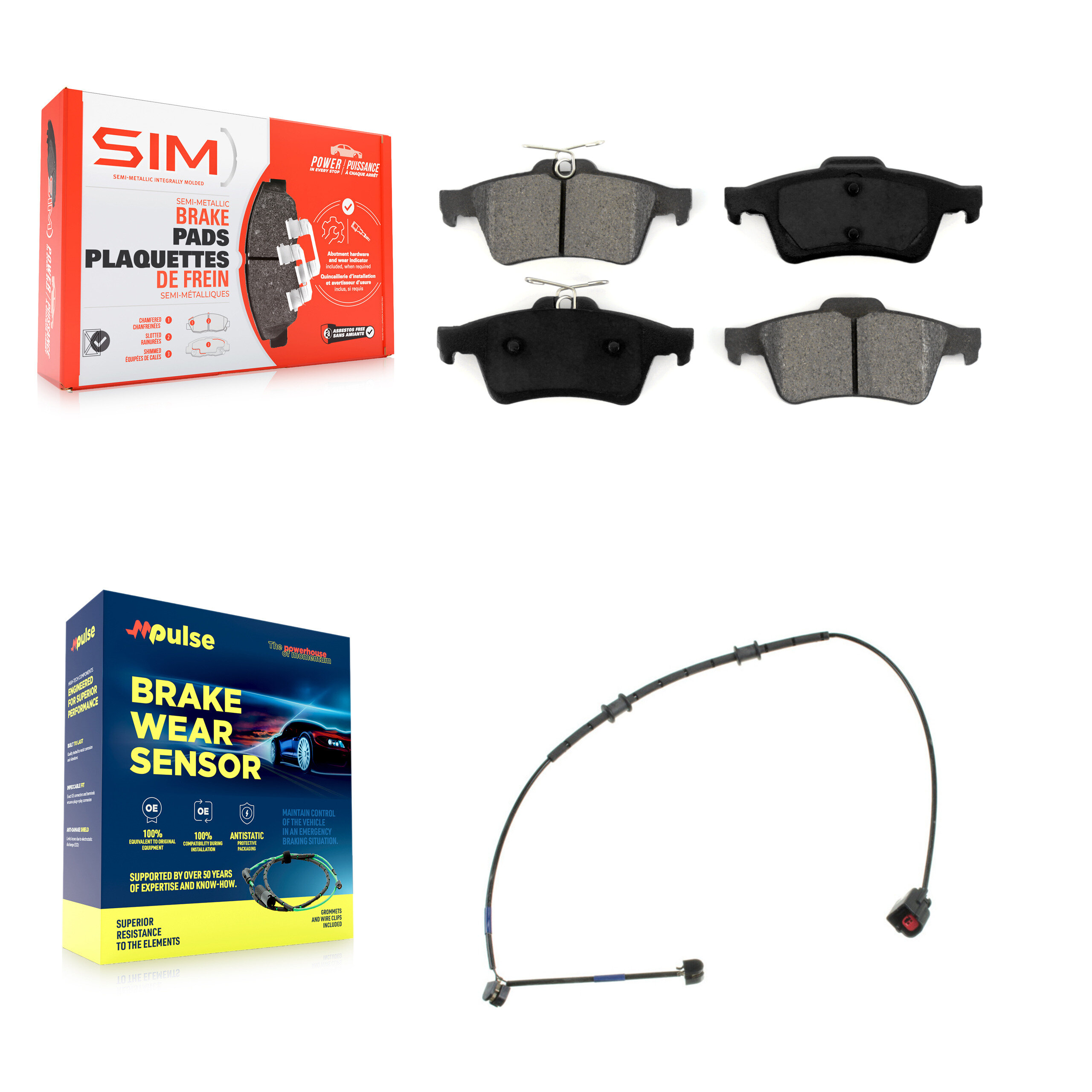 SIM - KSW-100510 - Rear Disc Brake Pad Kits