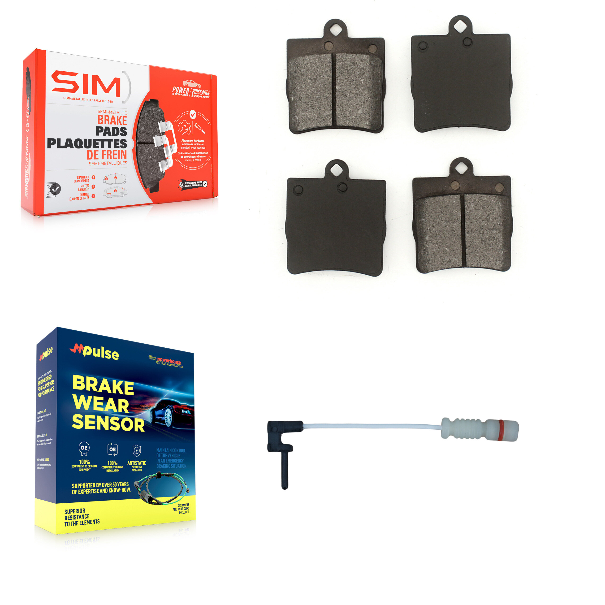 SIM - KSW-100534 - Rear Disc Brake Pad Kits