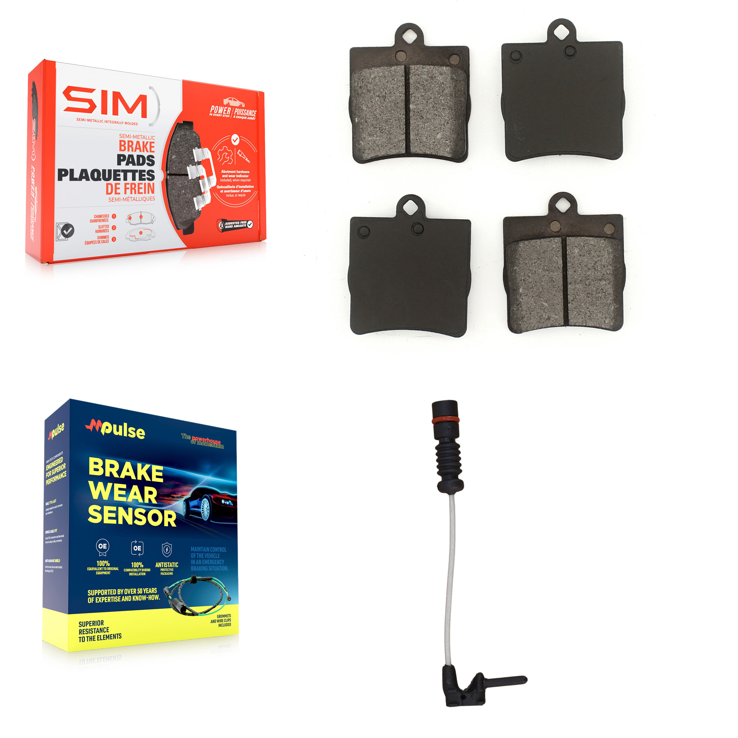 SIM - KSW-100537 - Rear Disc Brake Pad Kits
