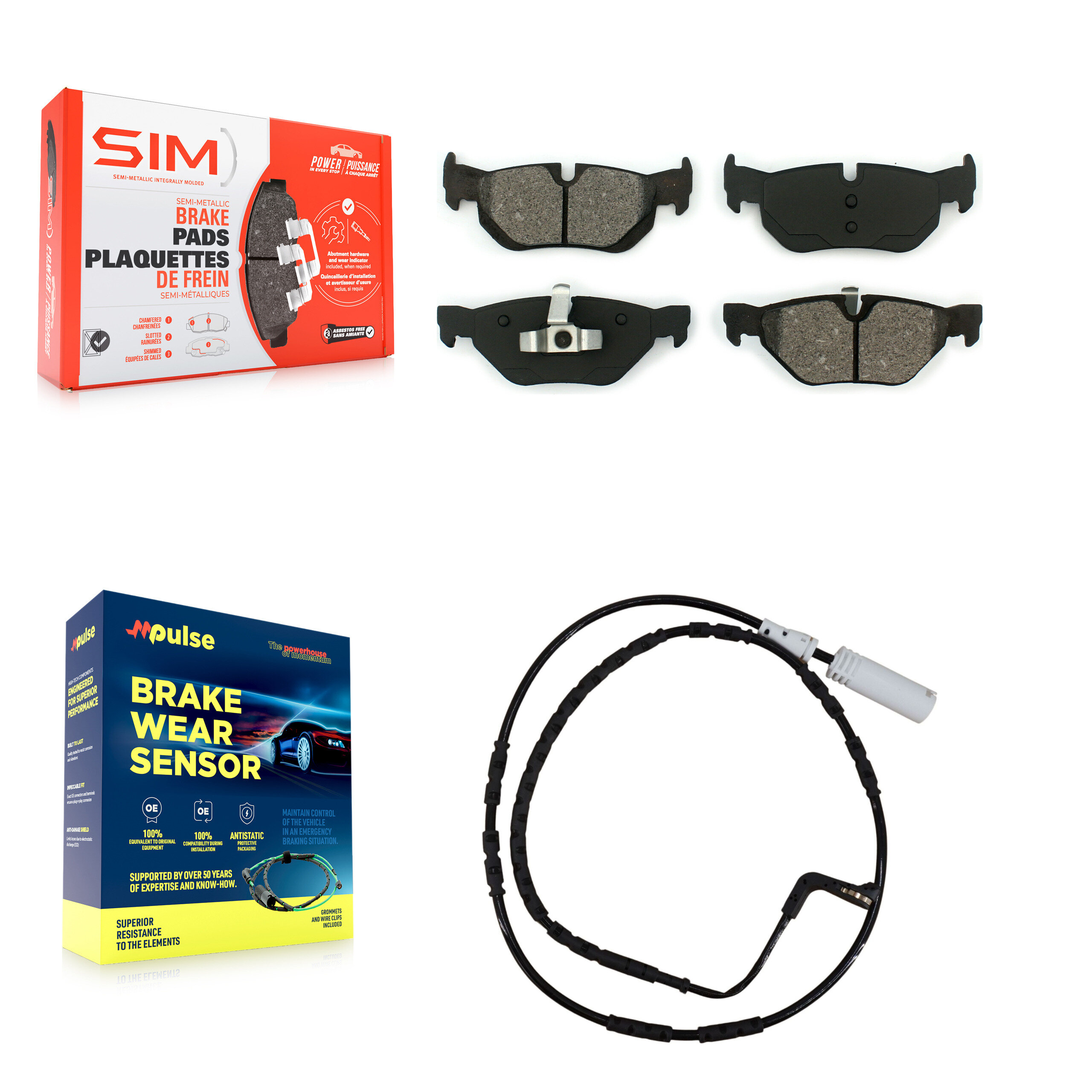 SIM - KSW-100544 - Rear Disc Brake Pad Kits