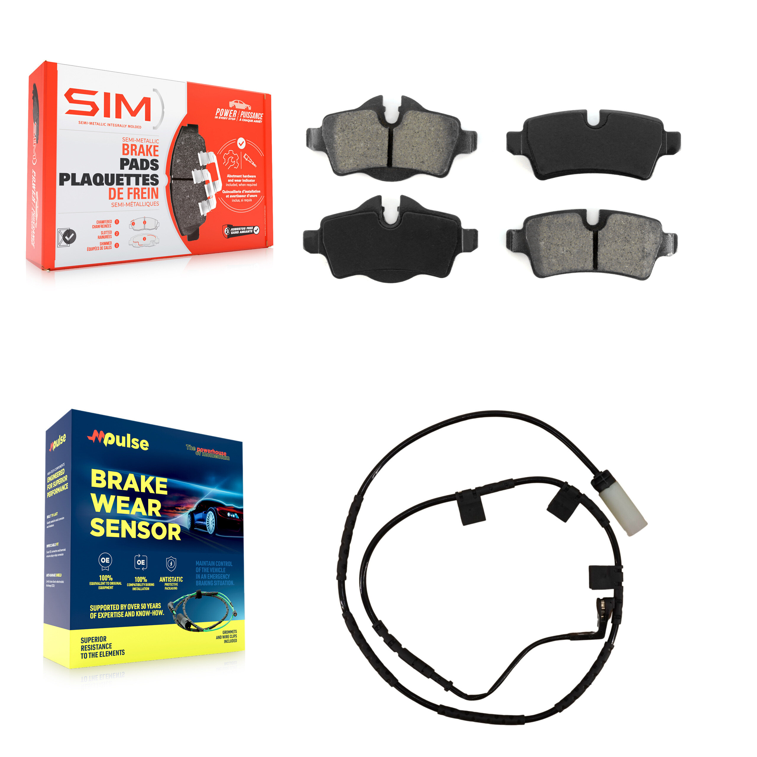 SIM KSW-100551 Disc Brake Pad for 2007-2013 Mini Cooper - Rear