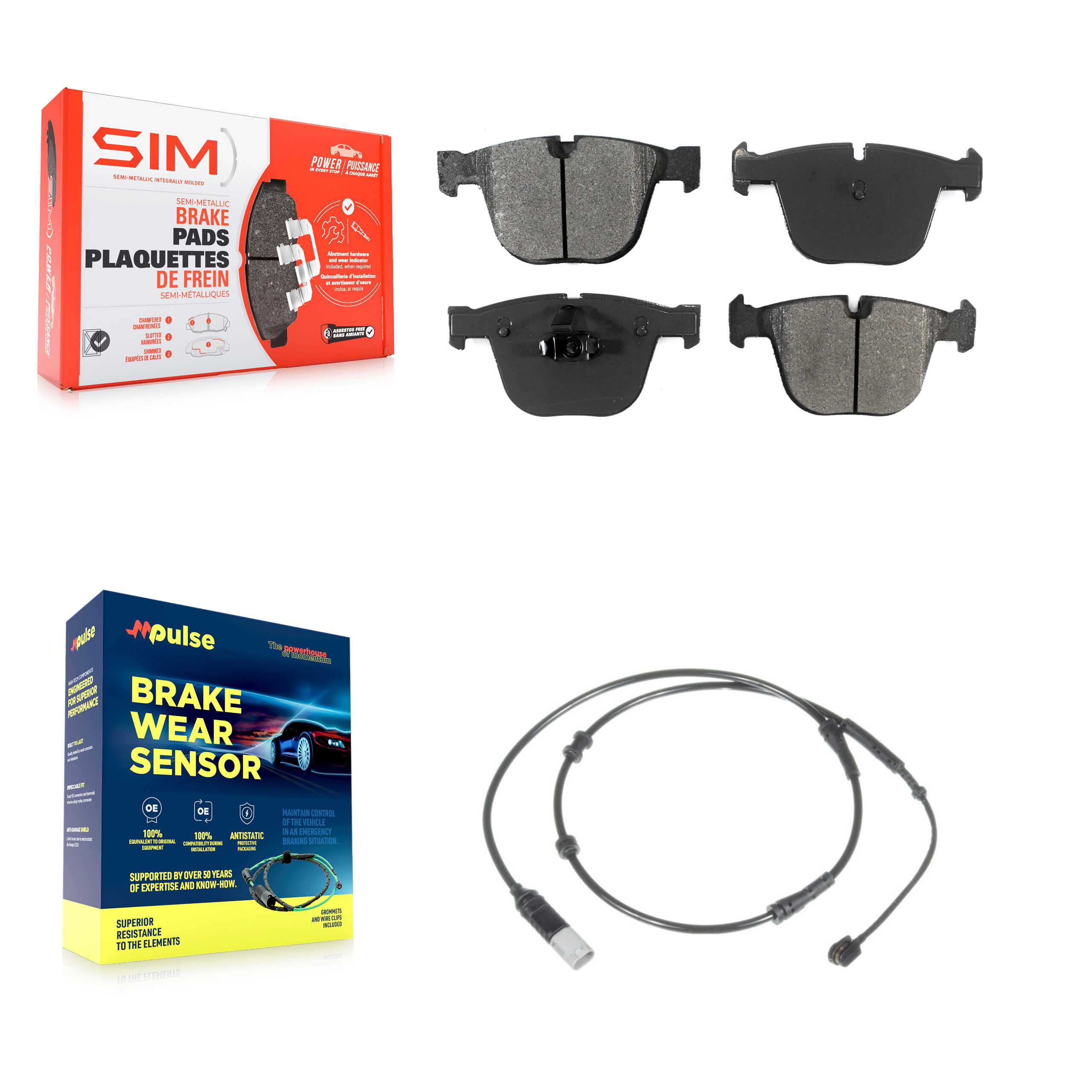 SIM - KSW-100572 - Rear Disc Brake Pad Kits
