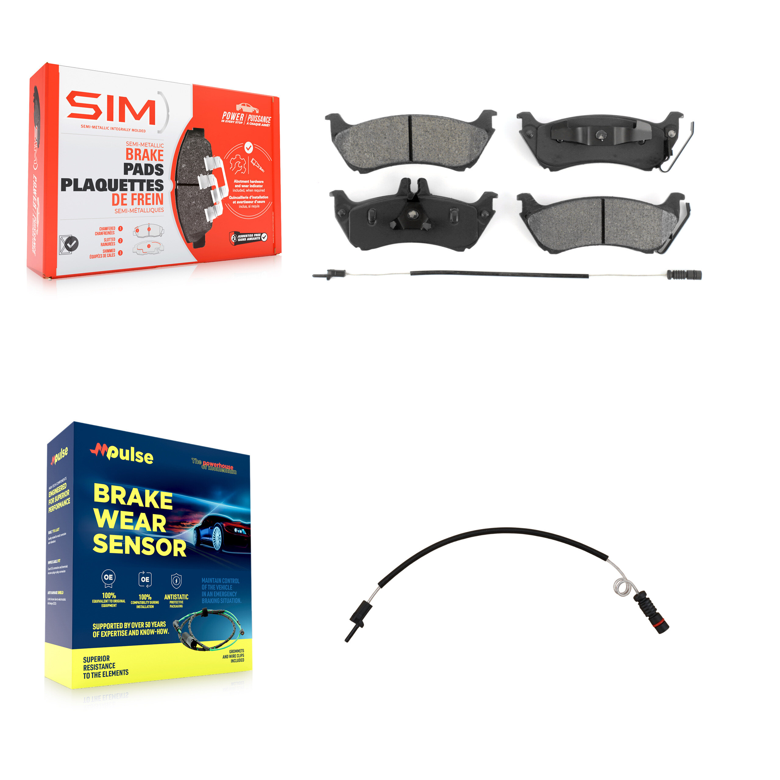 SIM - KSW-100578 - Rear Disc Brake Pad Kits