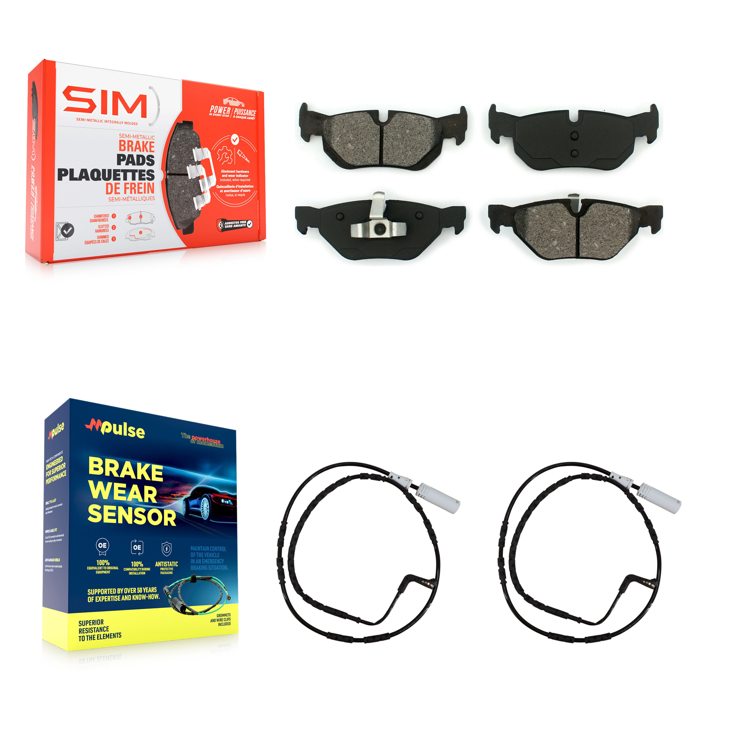 SIM - KSW-100595 - Rear Disc Brake Pad Kits