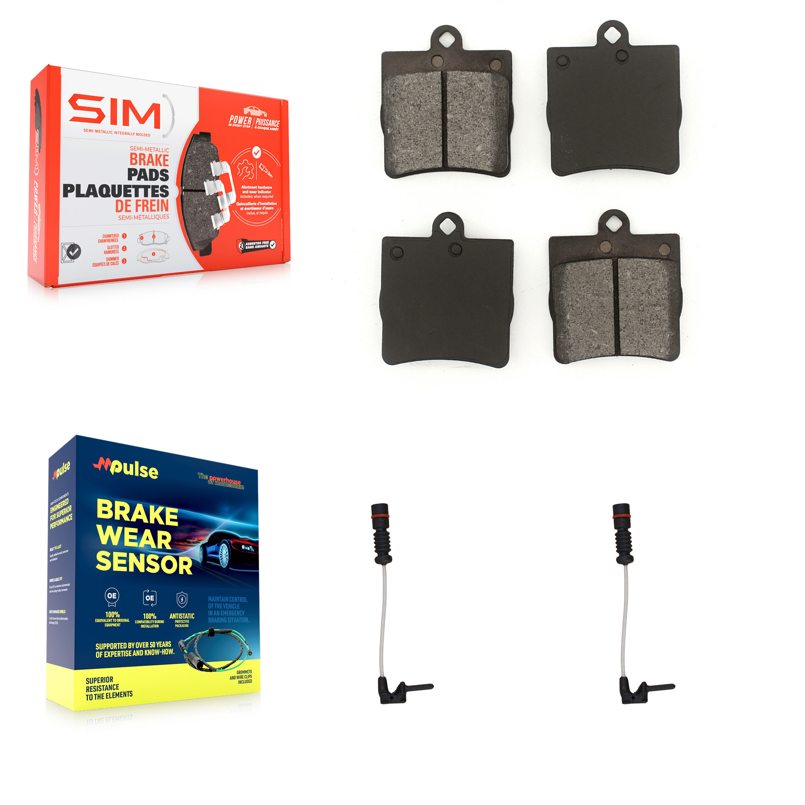 SIM - KSW-100616 - Rear Disc Brake Pad Kits