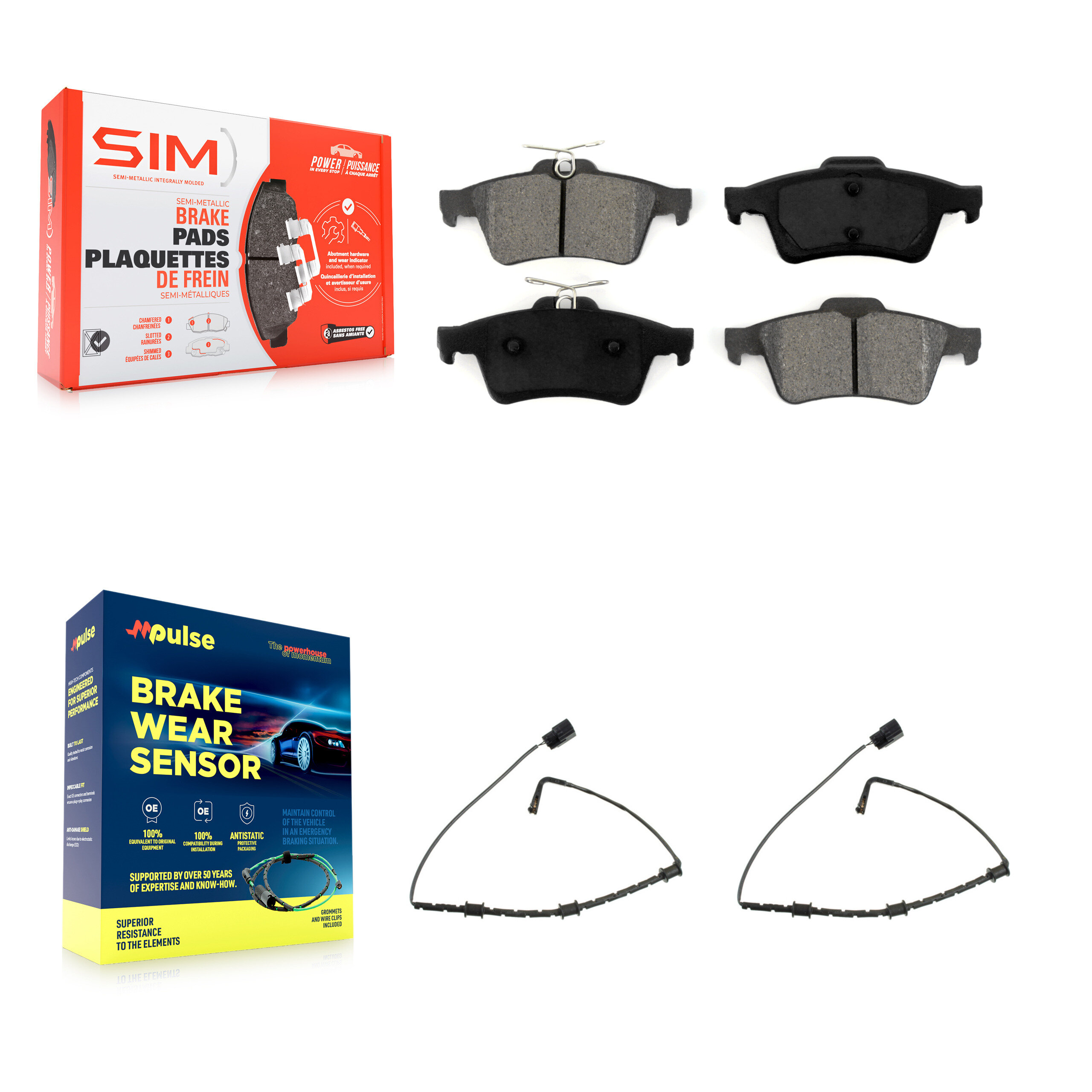 SIM KSW-100645 Disc Brake Pad for 2010-2013 Jaguar XJ - Rear