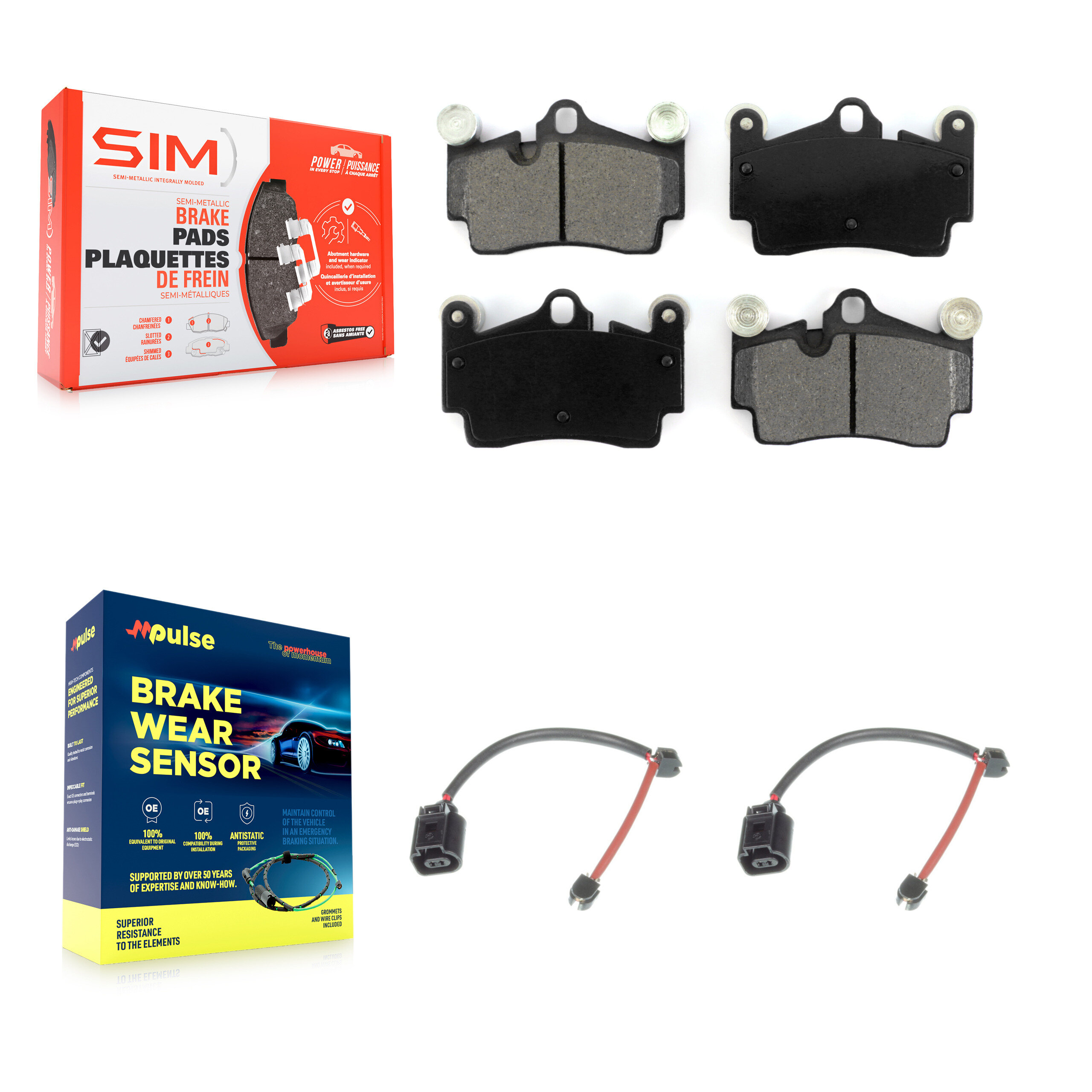 SIM KSW-100647 Disc Brake Pad for 2006-2009 Porsche Cayenne - Rear