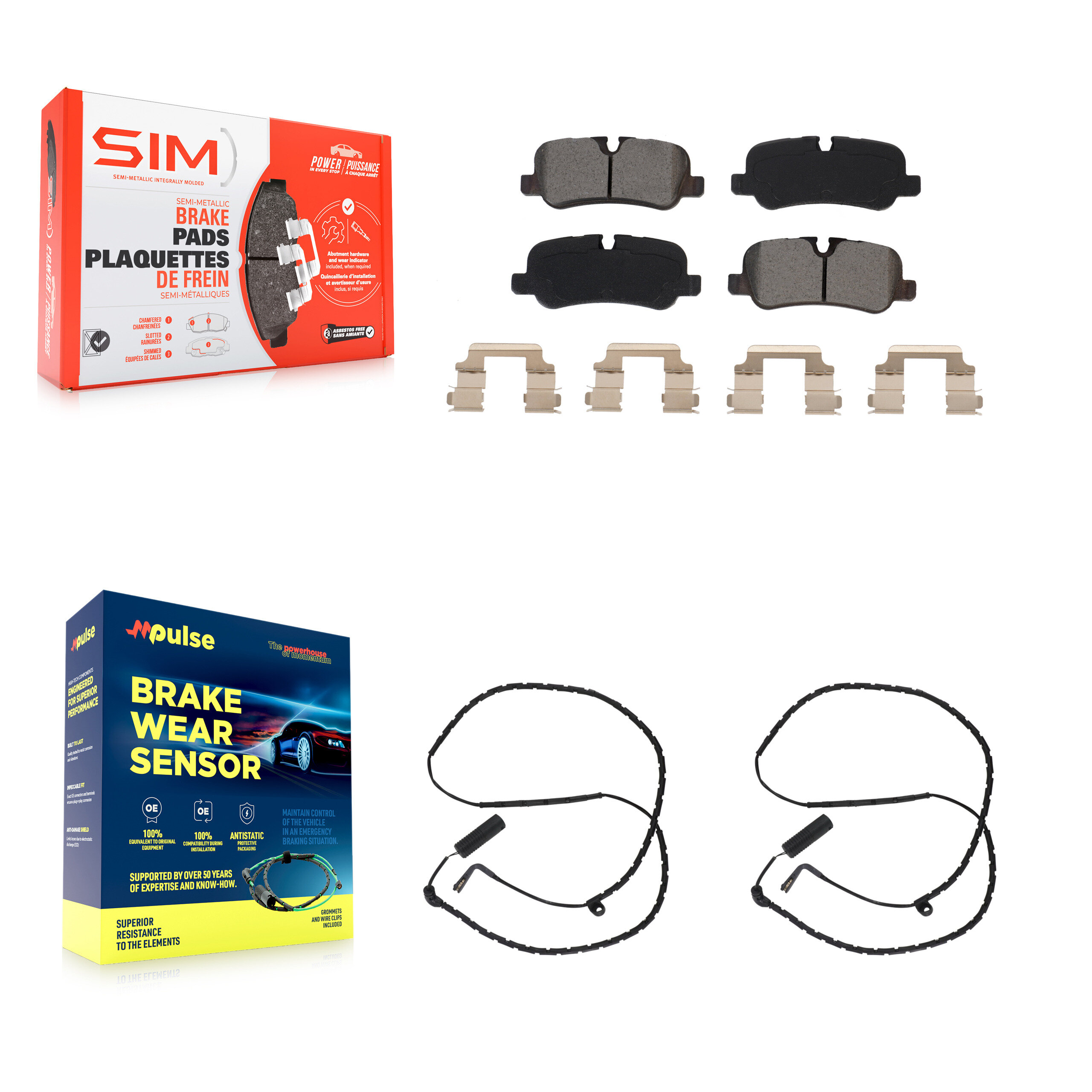 SIM KSW-100651 Disc Brake Pad for 2006-2012 Land Rover Range Rover - Rear