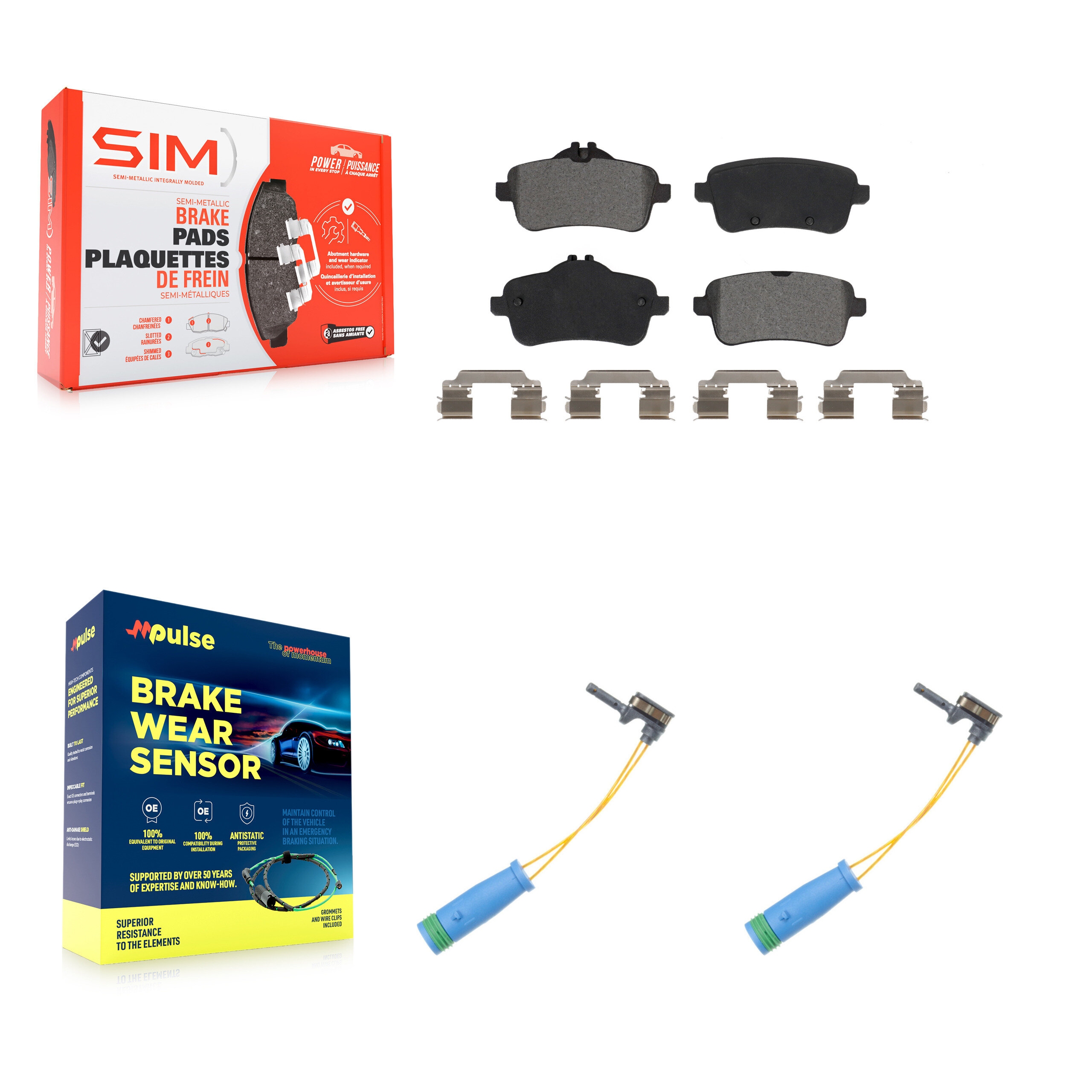 SIM - KSW-100657 - Rear Disc Brake Pad Kits