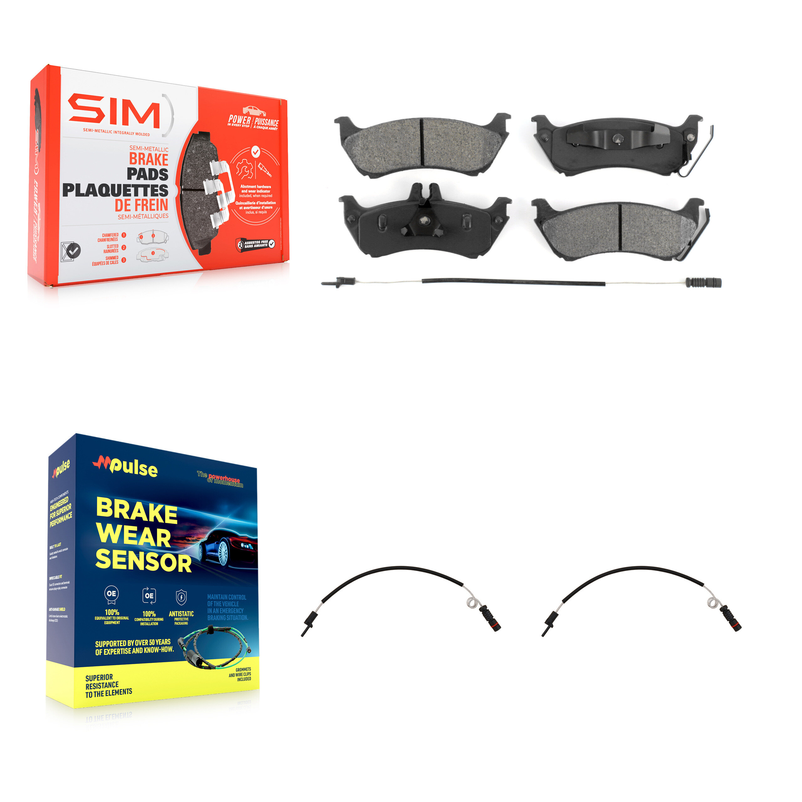SIM - KSW-100663 - Rear Disc Brake Pad Kits