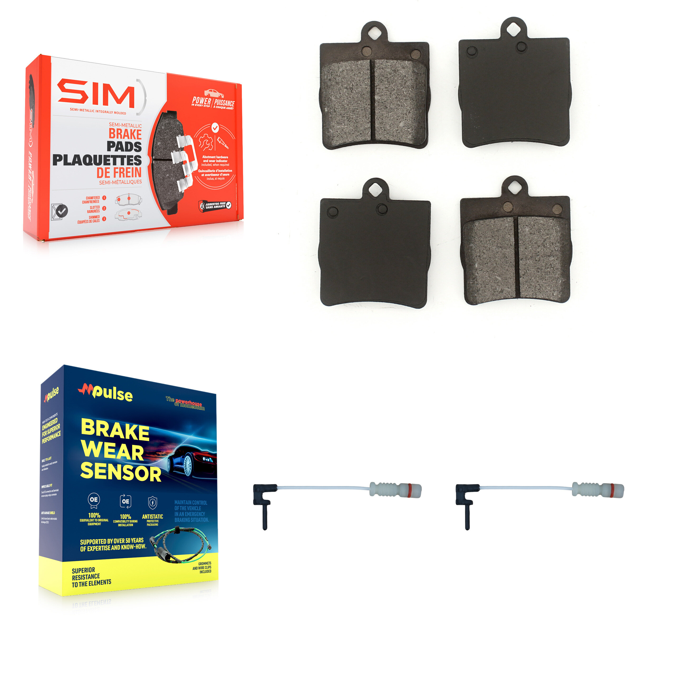 SIM - KSW-100664 - Rear Disc Brake Pad Kits