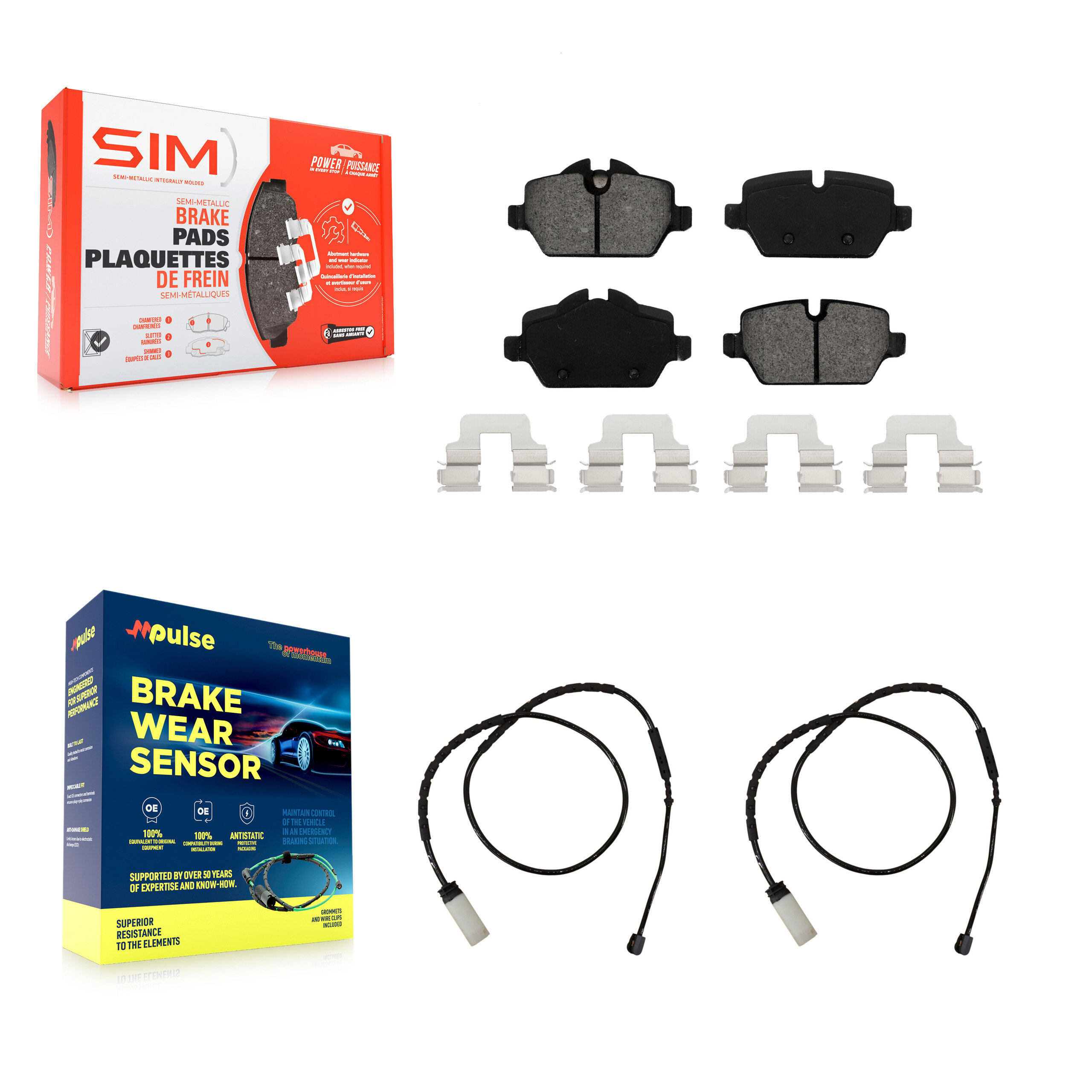 SIM KSW-100666 Disc Brake Pad for 2011-2016 Mini Cooper Paceman, Mini Cooper Countryman - Rear