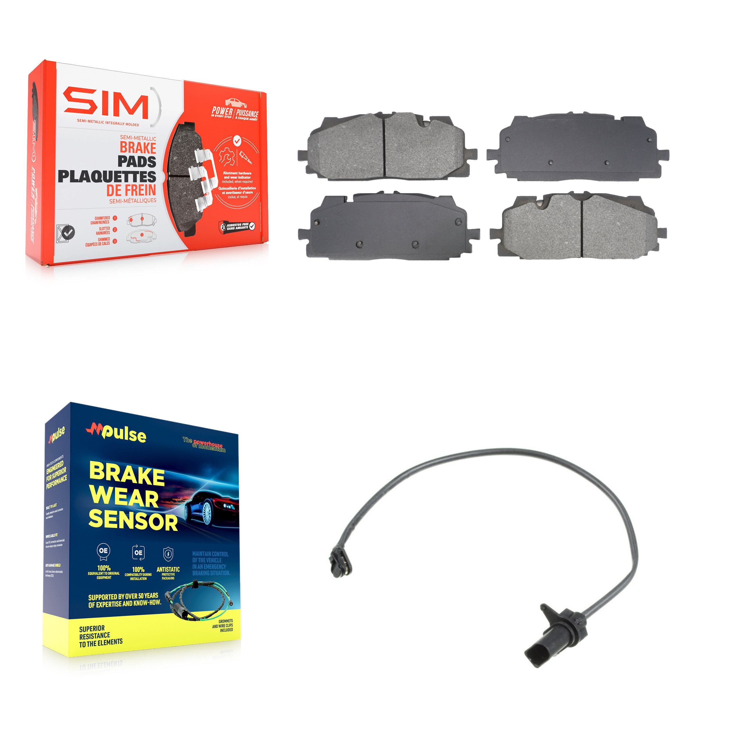 SIM - KSW-100710 - Front Disc Brake Pad Kits