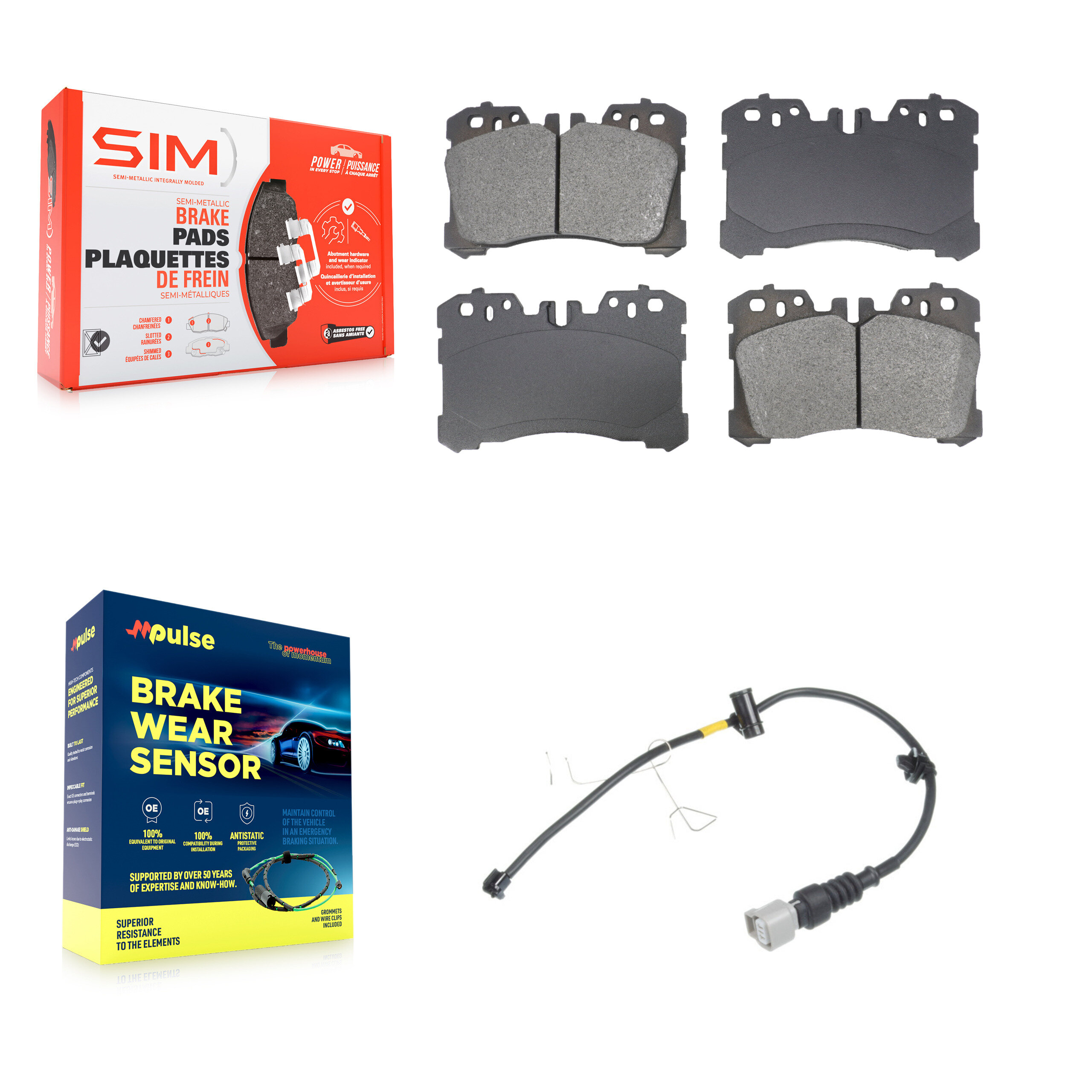 SIM - KSW-100711 - Front Disc Brake Pad Kits