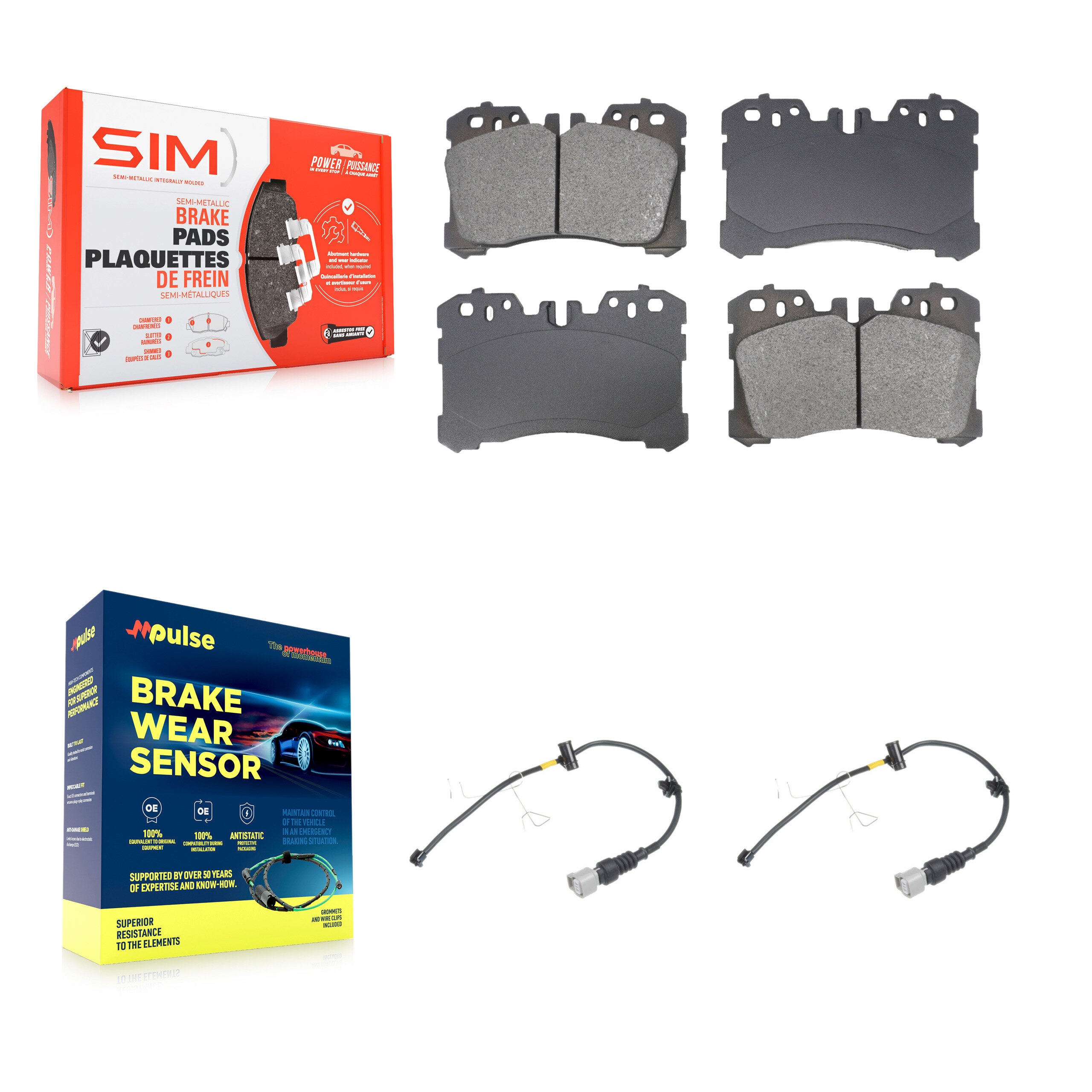 SIM - KSW-100712 - Front Disc Brake Pad Kits