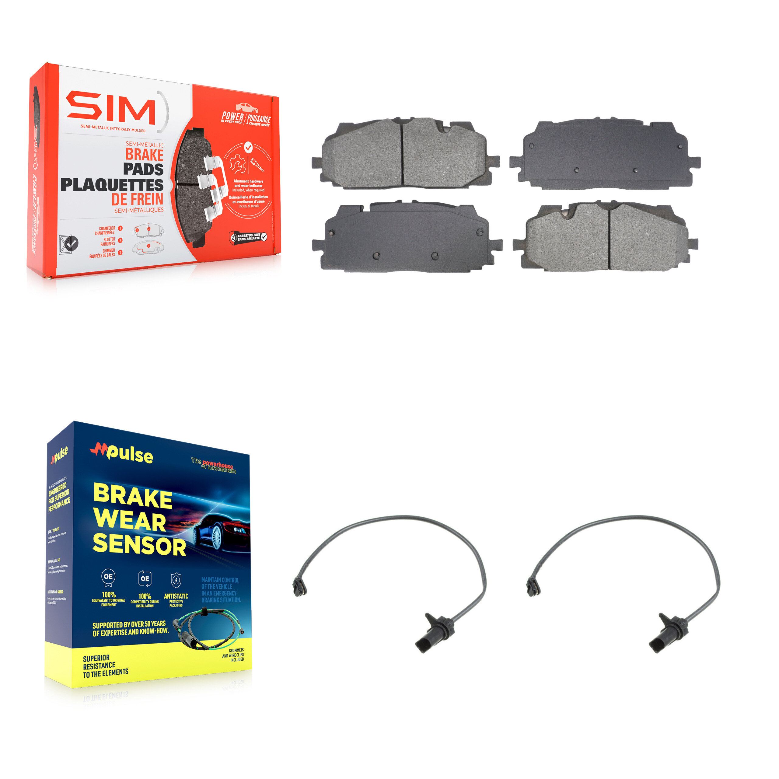 SIM - KSW-100713 - Front Disc Brake Pad Kits