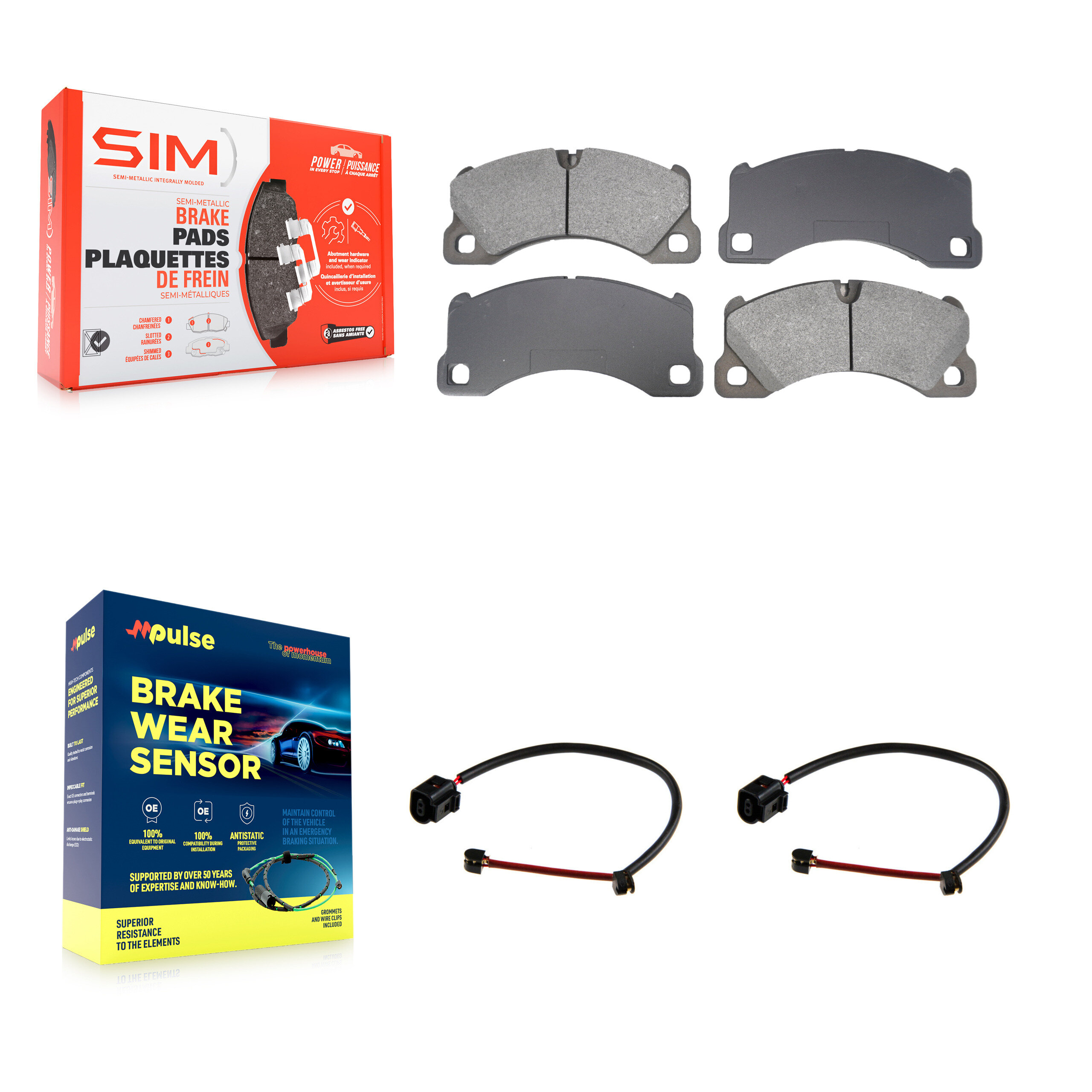 SIM - KSW-100757 - Front Disc Brake Pad Kits