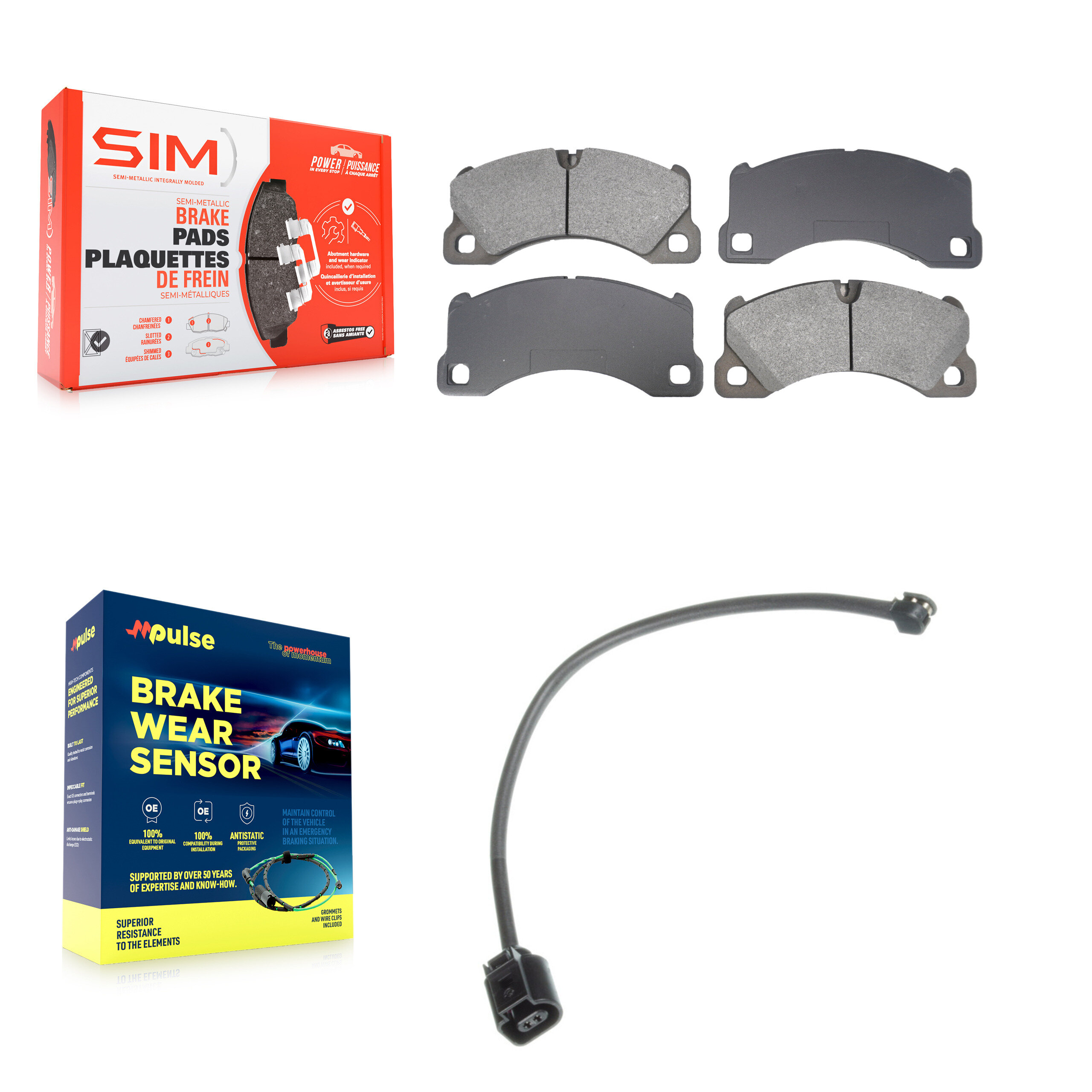 SIM - KSW-100779 - Front Disc Brake Pad Kits