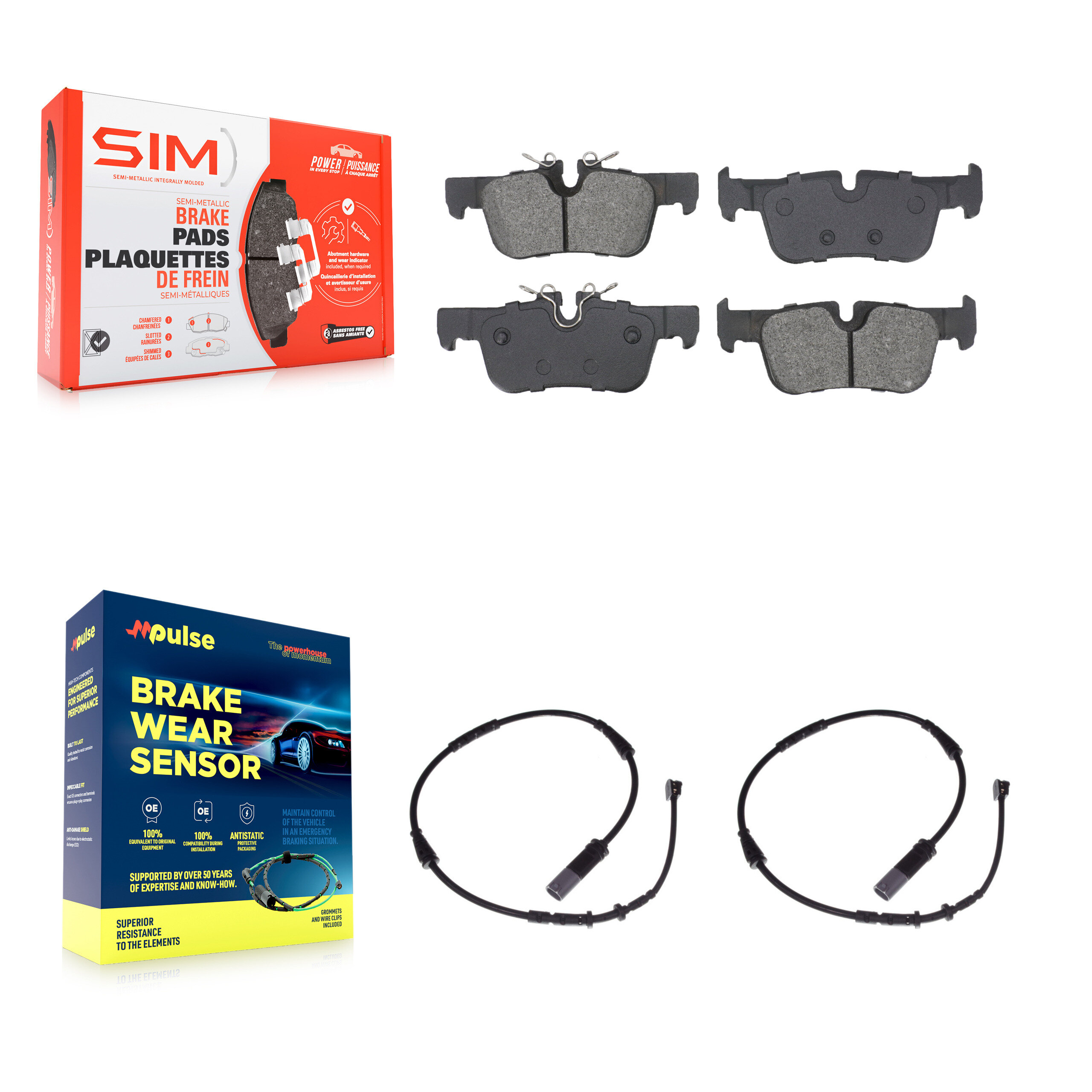 SIM - KSW-100805 - Rear Disc Brake Pad Kits