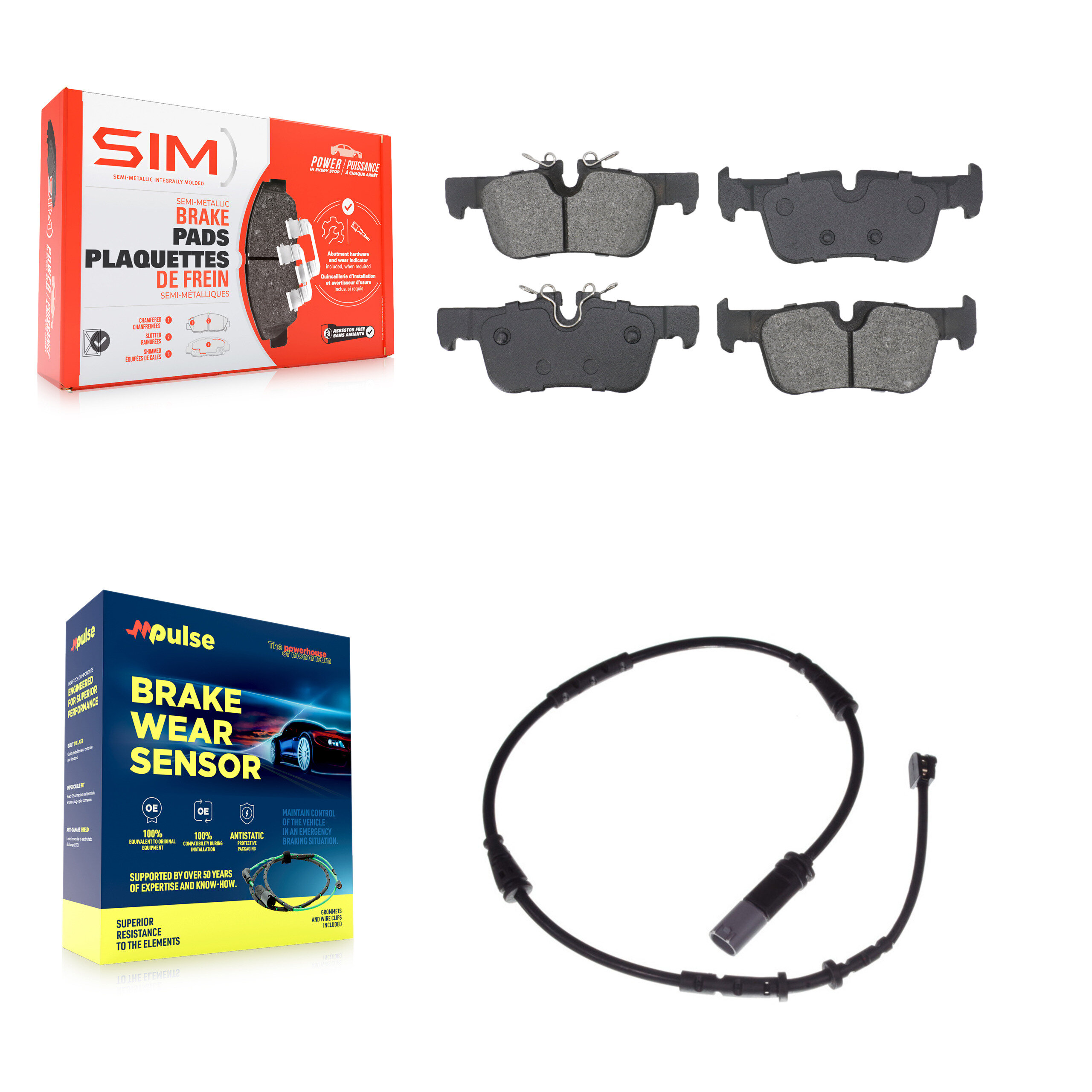 SIM - KSW-100828 - Rear Disc Brake Pad Kits
