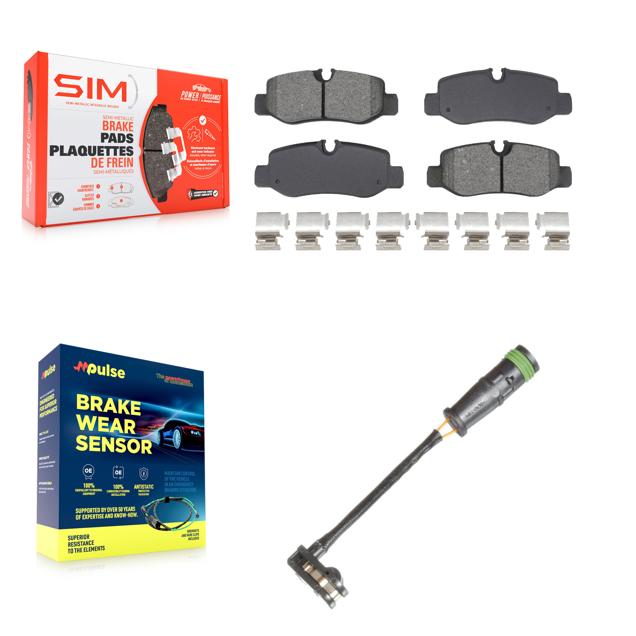SIM - KSW-100829 - Rear Disc Brake Pad Kits
