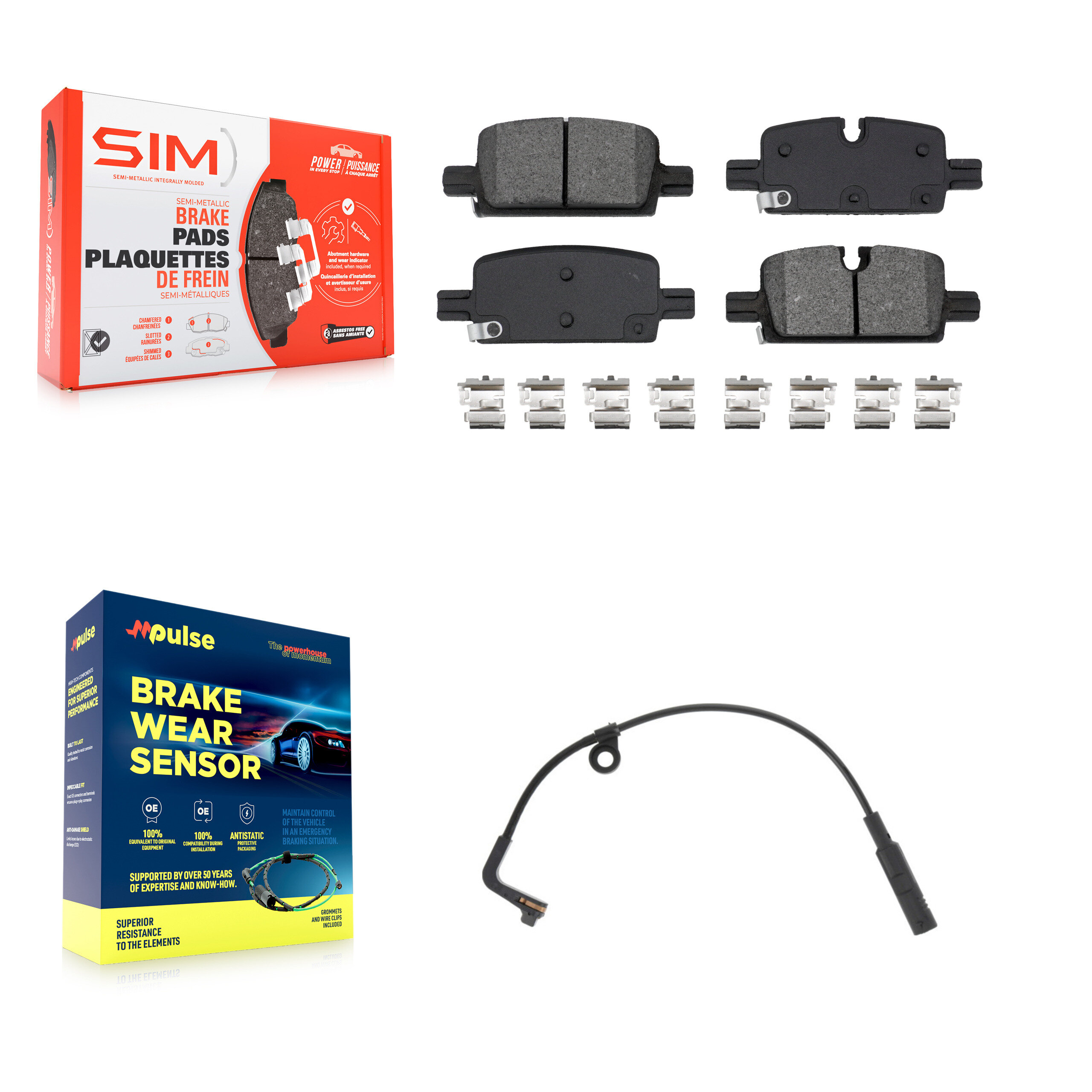 SIM - KSW-100833 - Rear Disc Brake Pad Kits