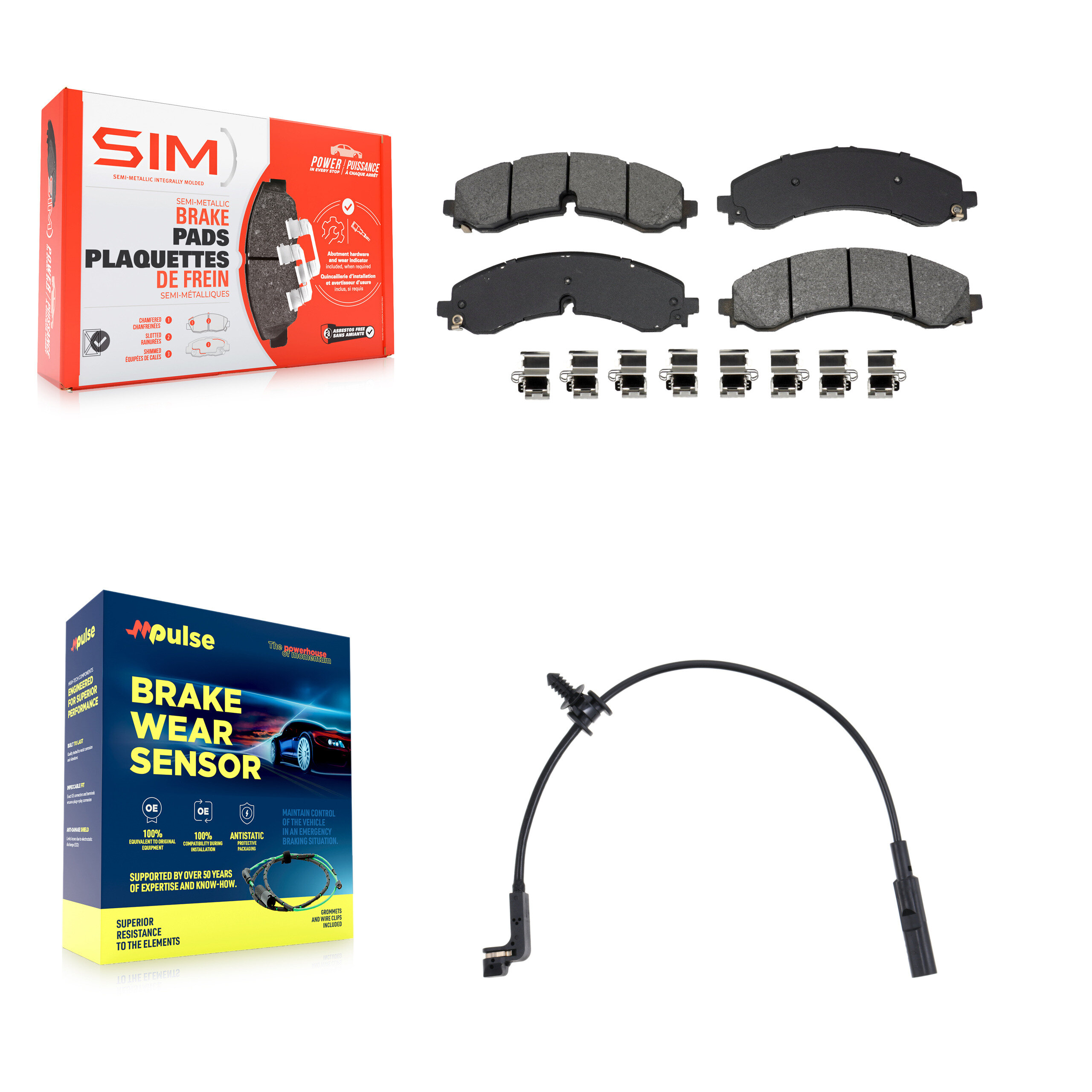 SIM KSW-100920 Disc Brake Pad for 2023-2024 Chevrolet Silverado 2500 HD, Chevrolet Silverado 3500 HD and More - Rear