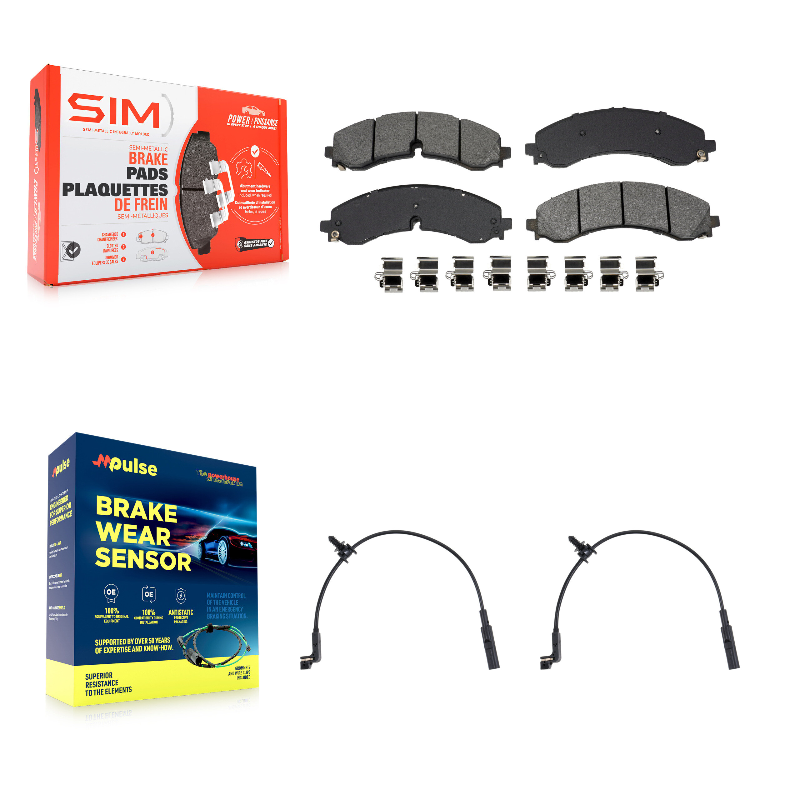 SIM KSW-100929 Disc Brake Pad for 2023-2024 Chevrolet Silverado 2500 HD, Chevrolet Silverado 3500 HD and More - Rear