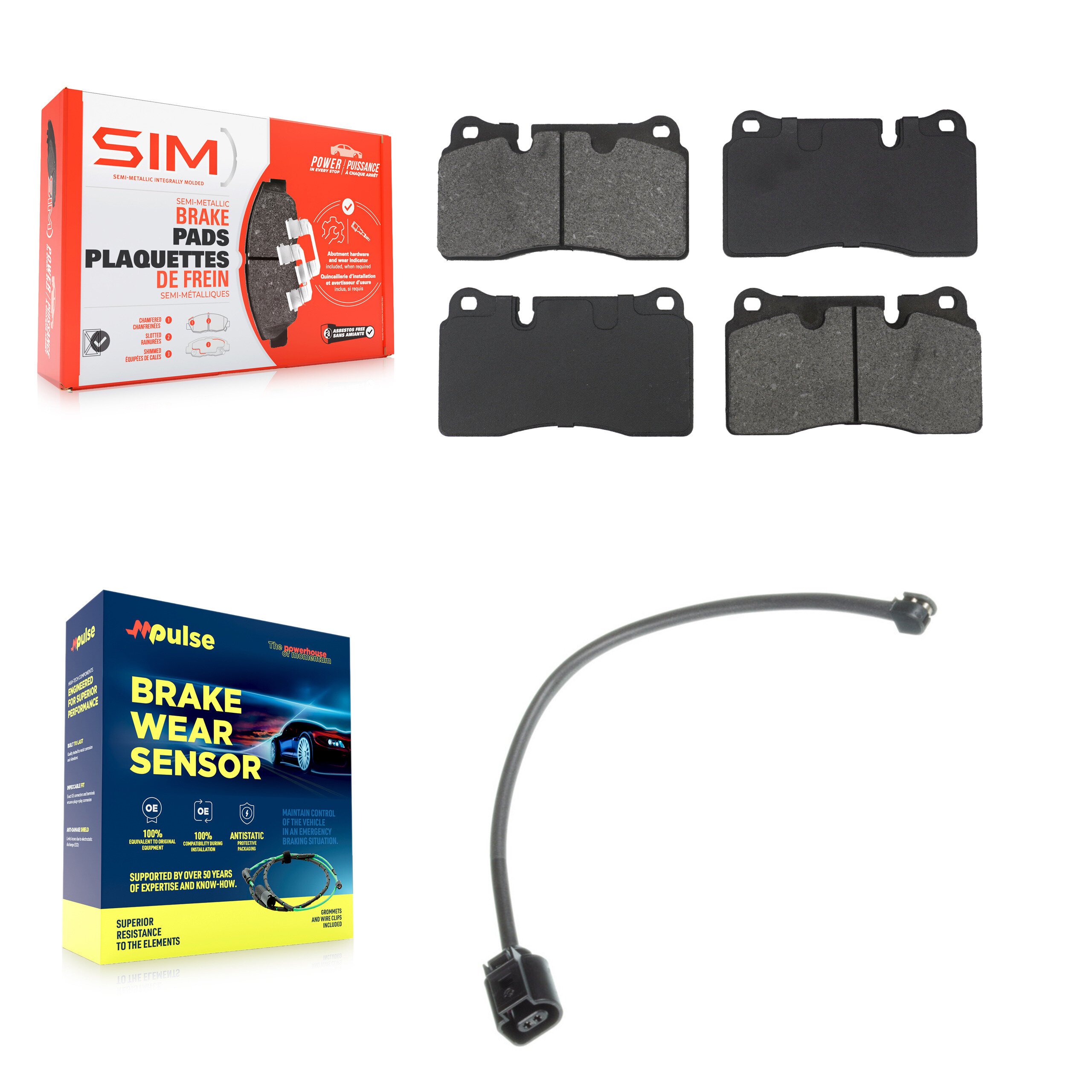 SIM KSW-100944 Disc Brake Pad for 2011-2014 Volkswagen Touareg - Front