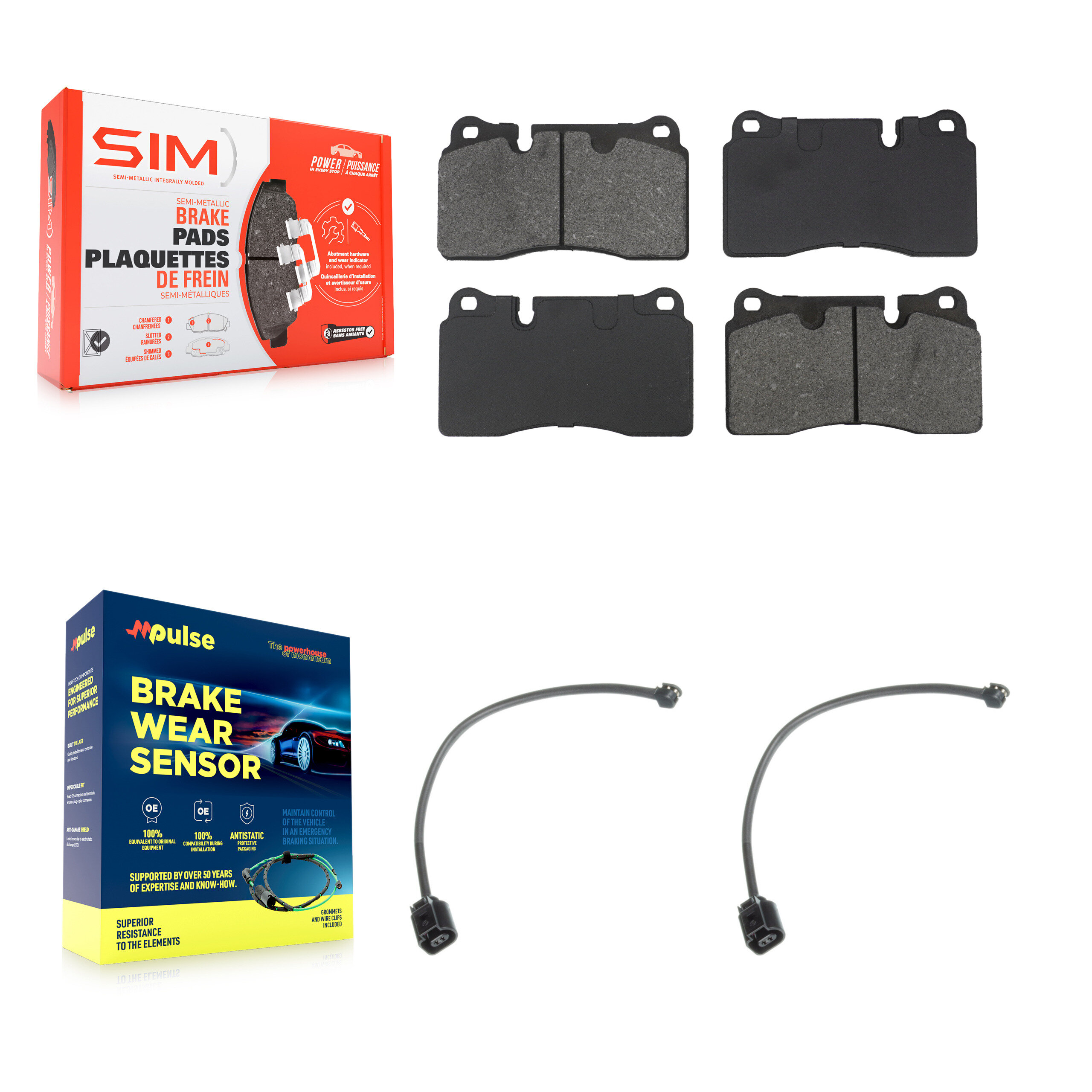 SIM KSW-100950 Disc Brake Pad for 2011-2014 Volkswagen Touareg - Front