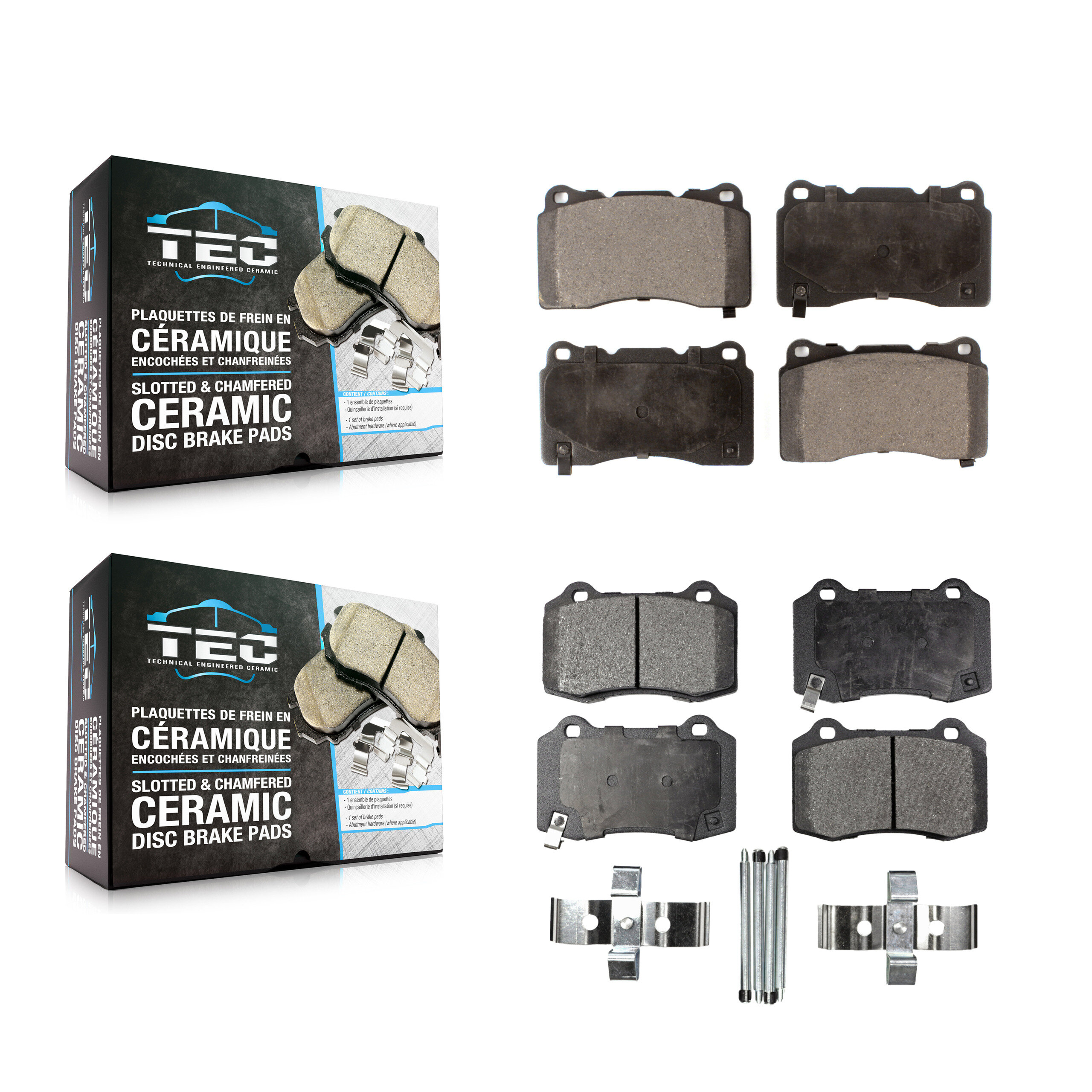 TEC - KTC-100001 - Front and Rear Disc Brake Pad Kits