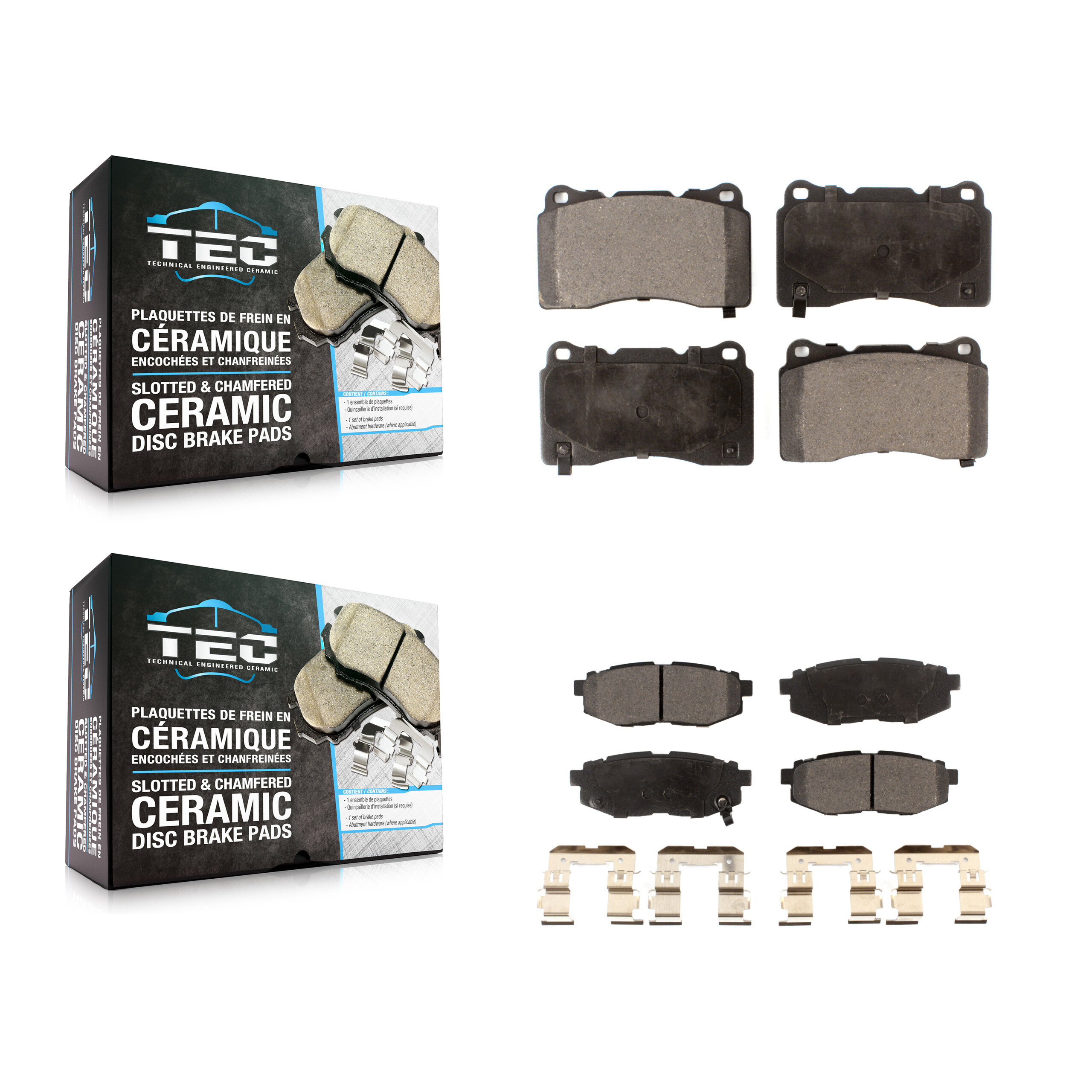 TEC - KTC-100004 - Front and Rear Disc Brake Pad Kits