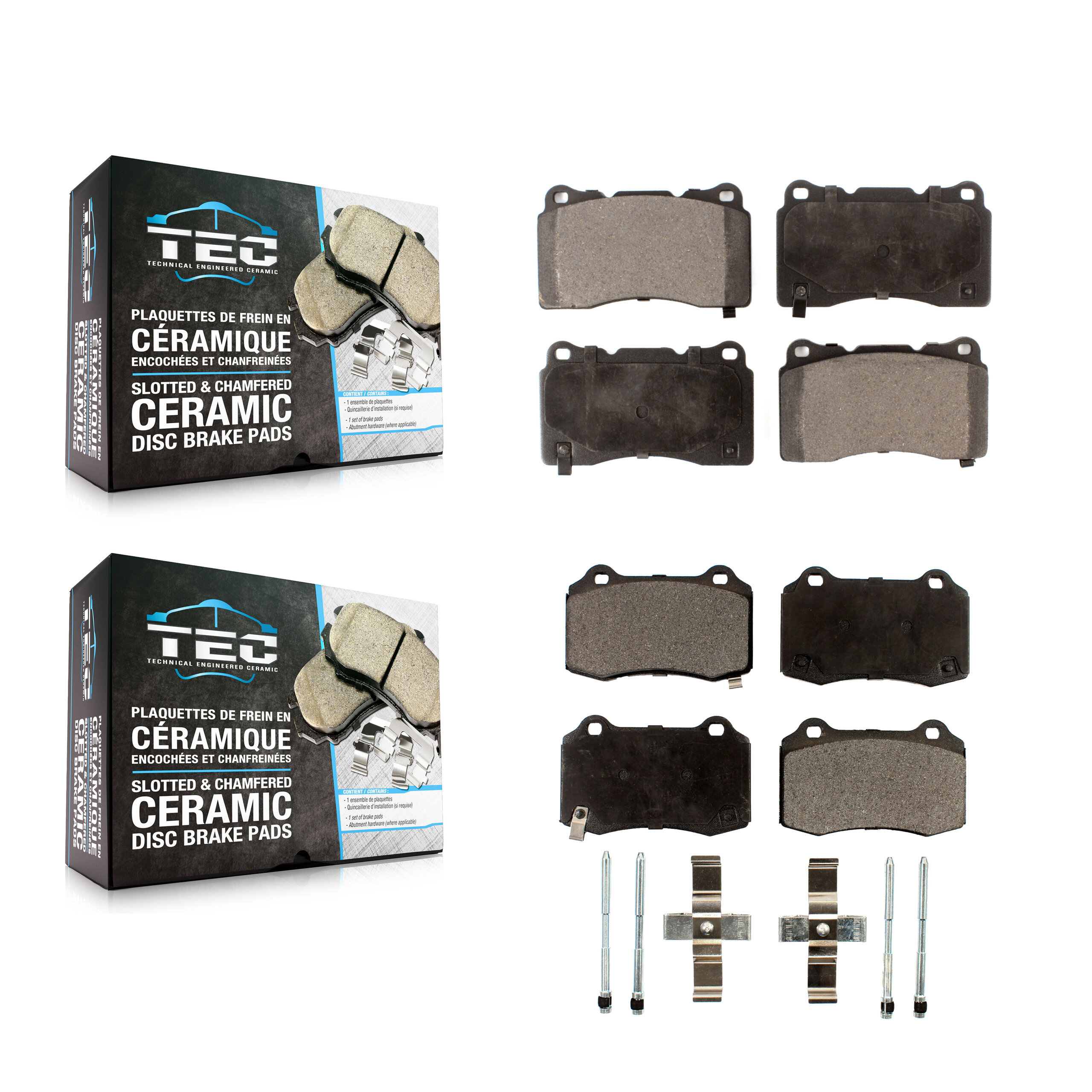 TEC - KTC-100006 - Front and Rear Disc Brake Pad Kits