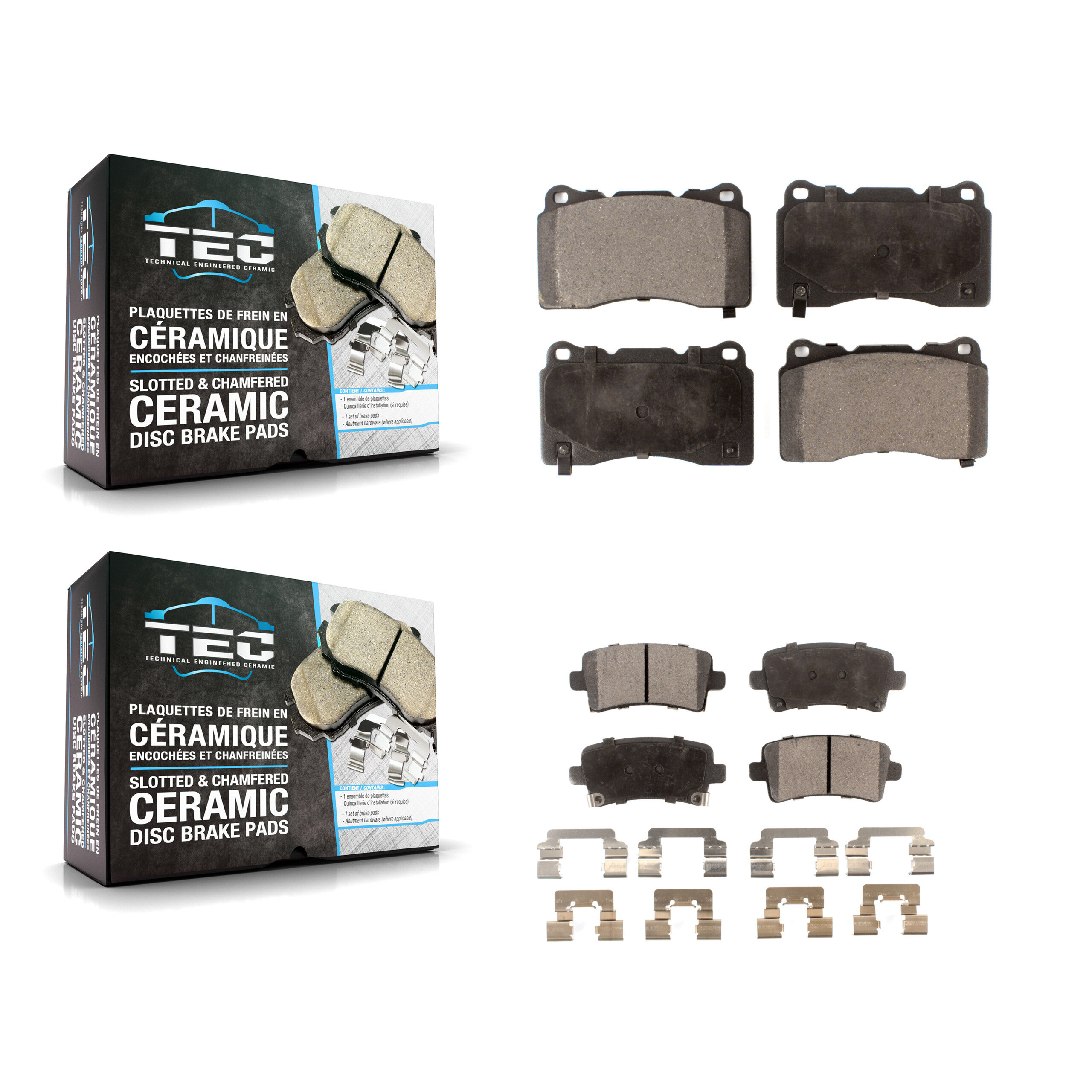 TEC - KTC-100007 - Front and Rear Disc Brake Pad Kits